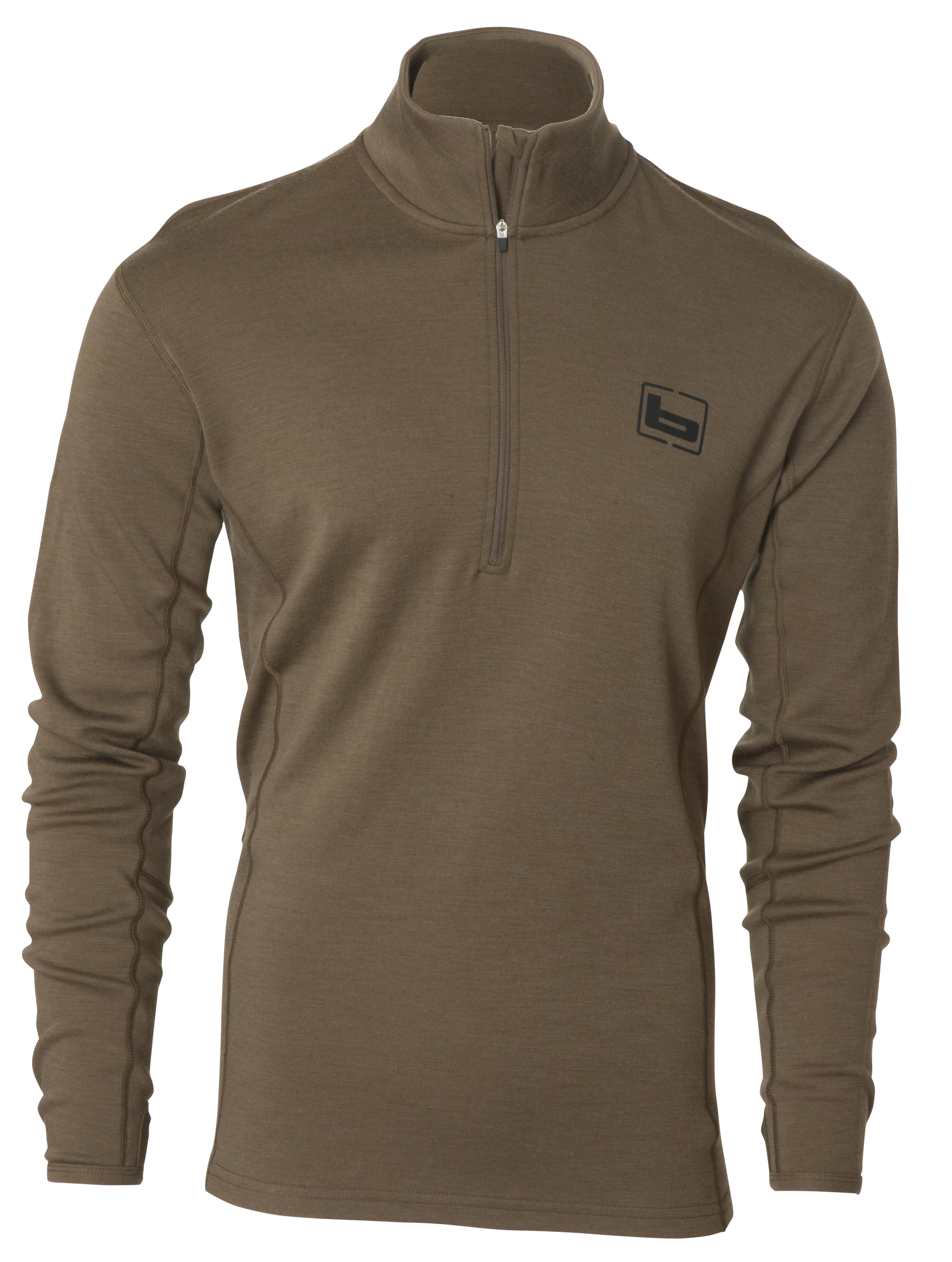 Image of Banded 230-Gram Merino Wool Base-Layer Quarter-Zip Pullover