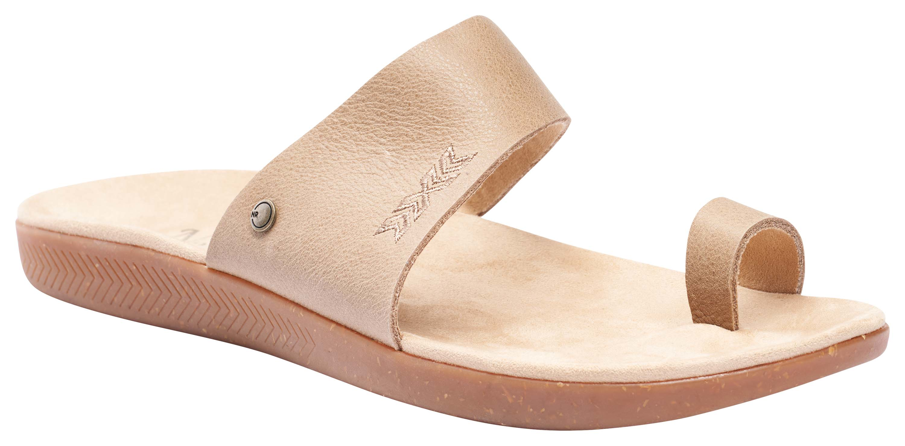 Image of Natural Reflections Dawn Toe-Ring Sandals - Travertine