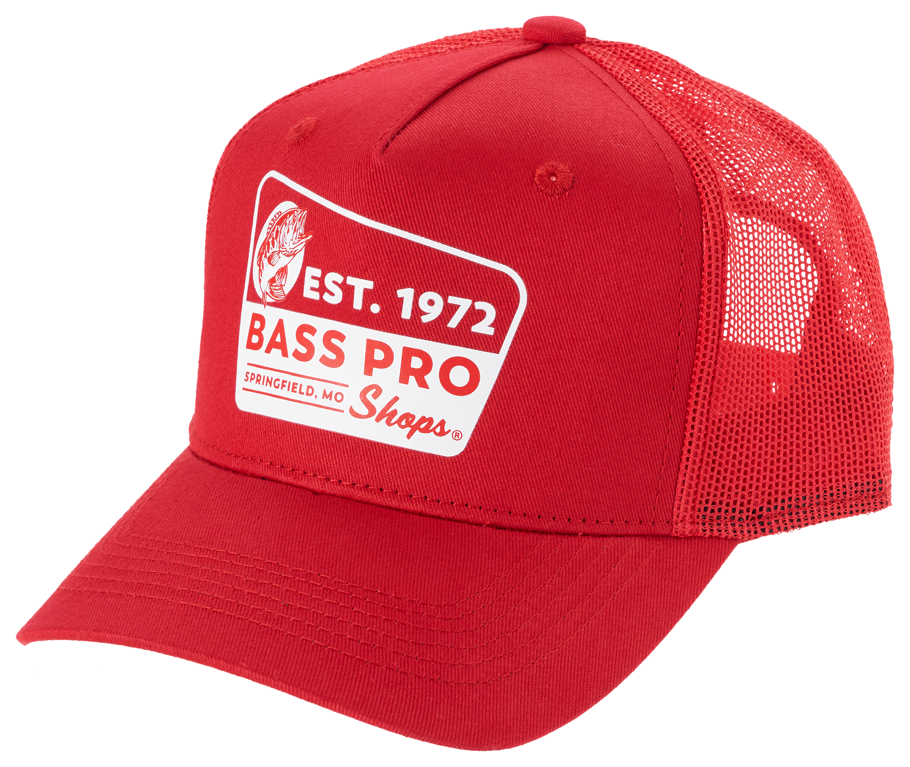 Image of Bass Pro Shops Vintage Sign Trucker Cap for Kids - Red