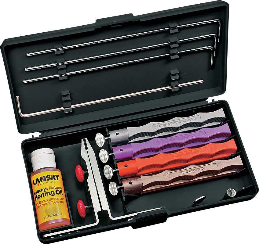 Image of Lansky Deluxe Diamond Four-Stone Knife-Sharpening System