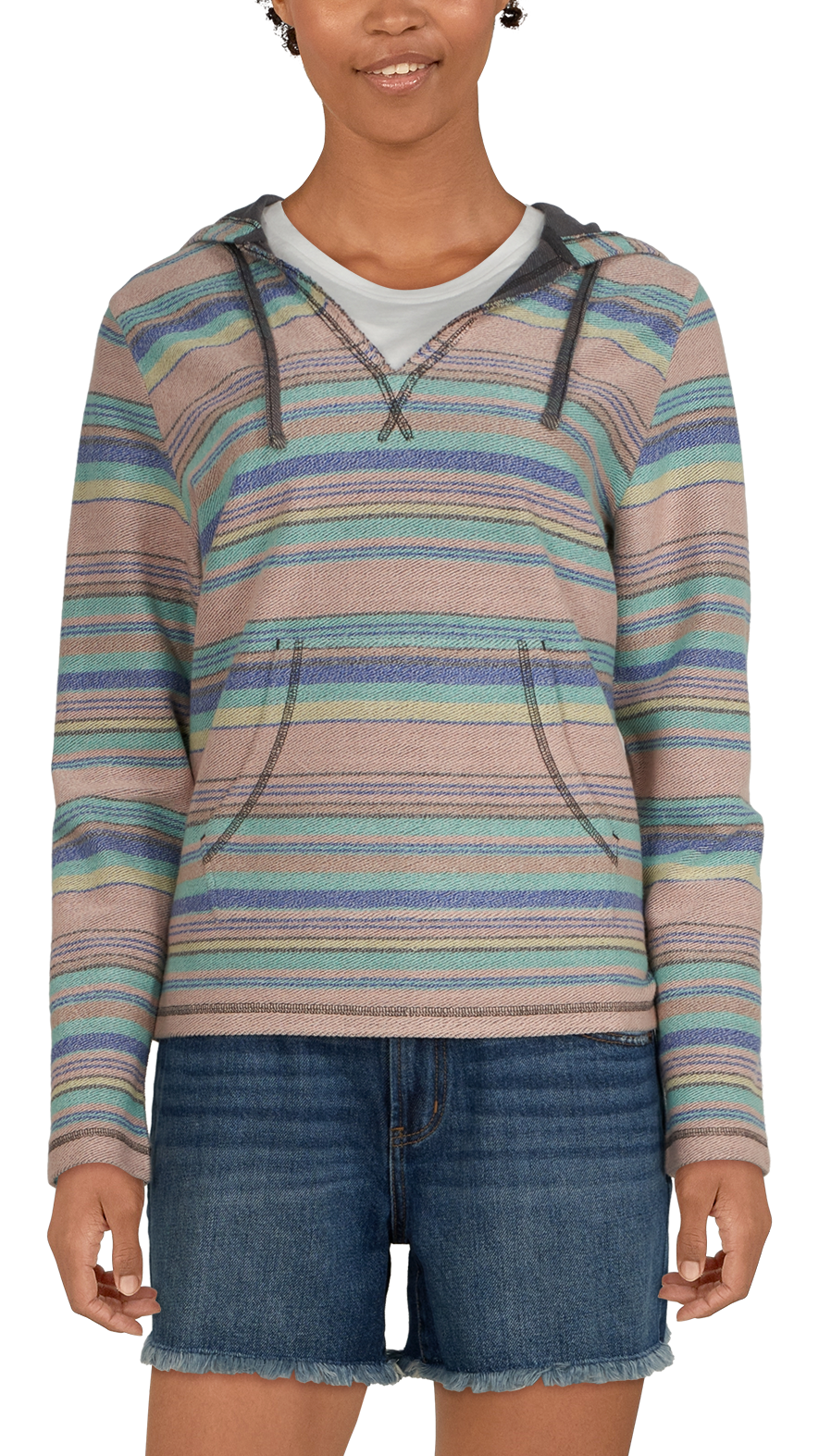 Natural Reflections Baja Stitched Long-Sleeve Hoodie for Ladies                                                                 