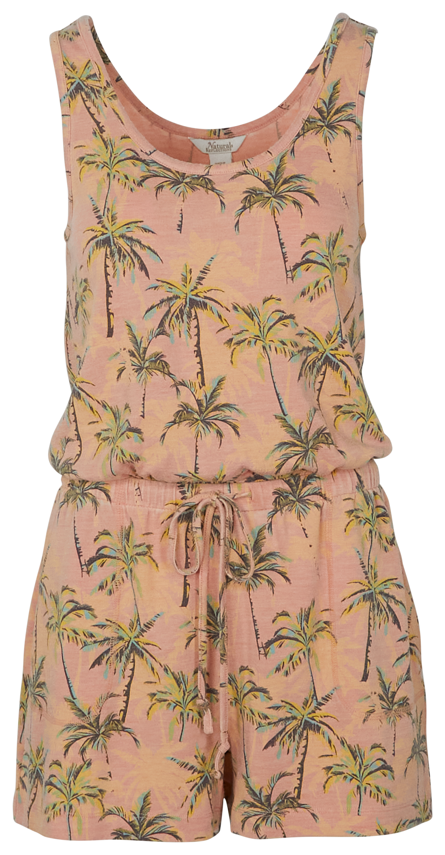 Image of Natural Reflections Palm Print Romper - Desert Flower