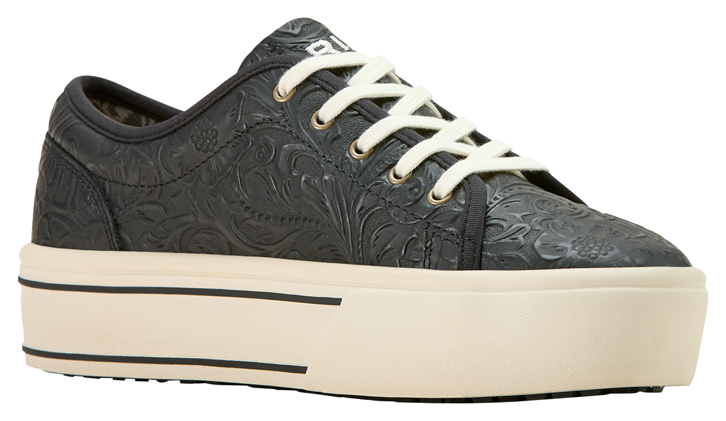 Image of Ariat Skylar Sneakers for Ladies - Black Floral Emboss - 7.5M