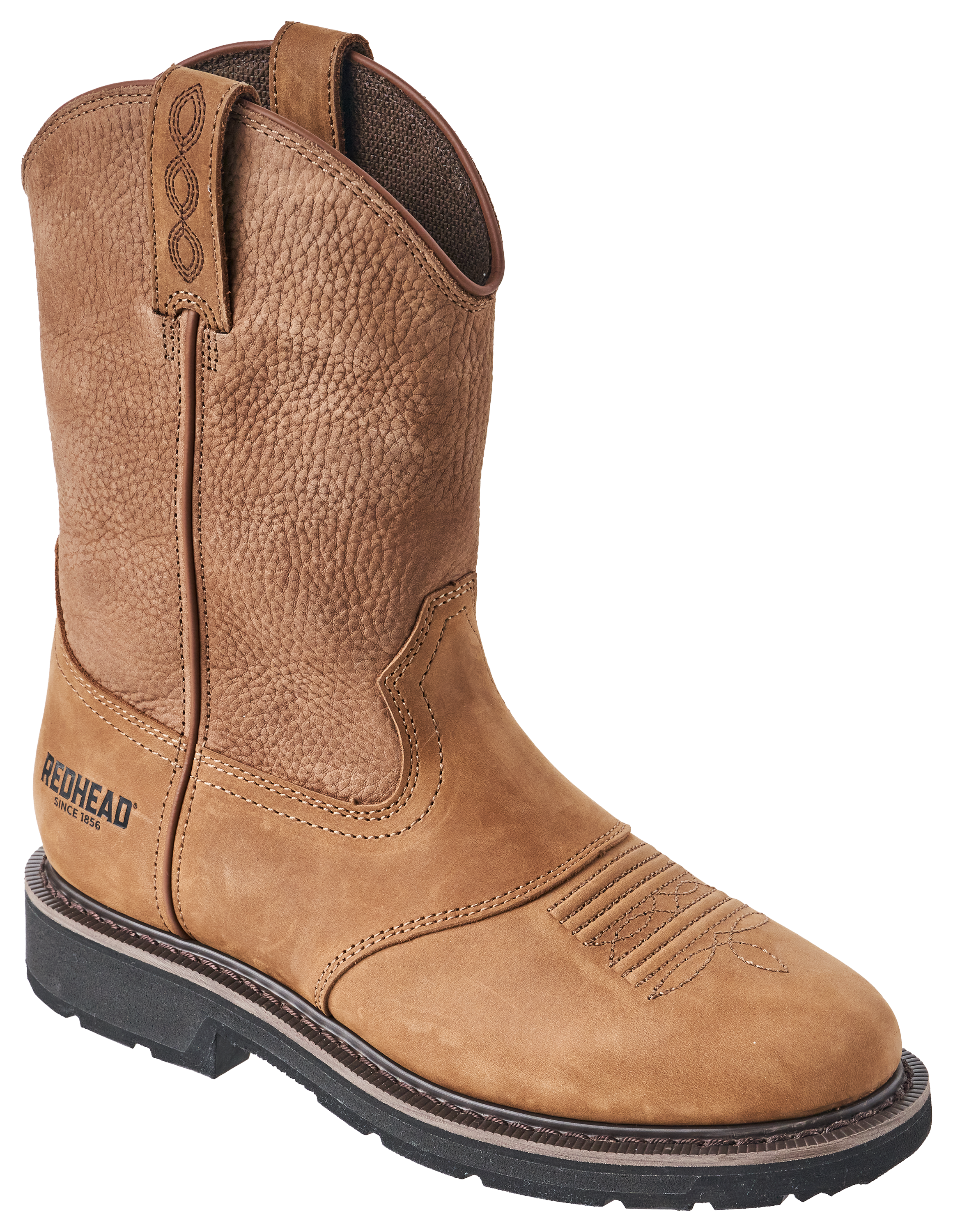 Image of RedHead Pinedale Western Work Boots for Men - Brown - 10W