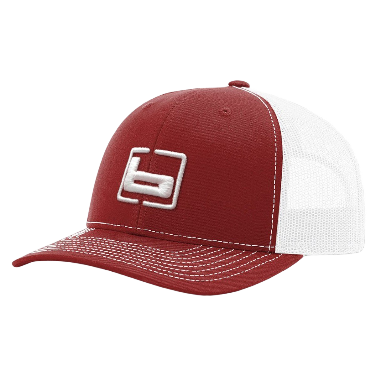 Image of Banded Trucker Cap - Cardinal/White