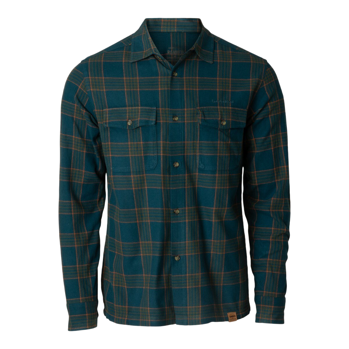 Image of Banded Everglades Flannel Shirt - Teal Plaid