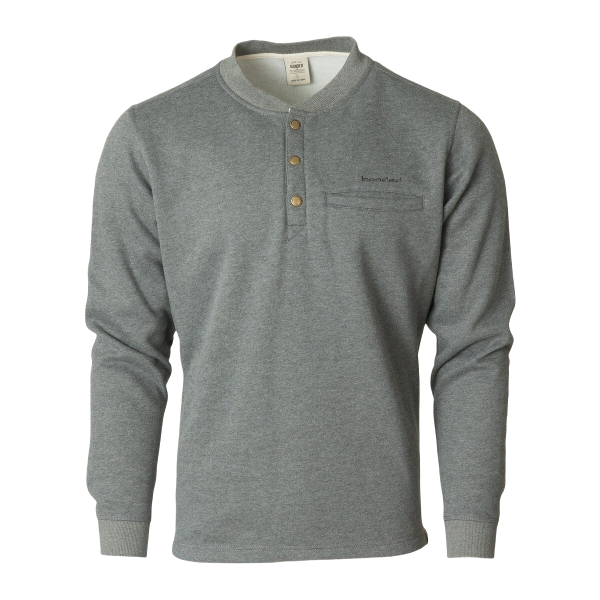 Image of Banded Hometown Henley Sweatshirt