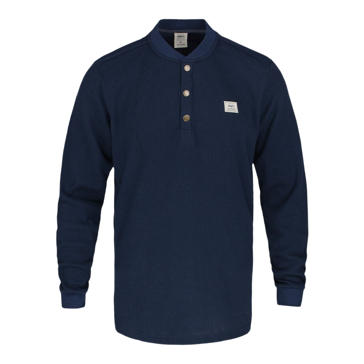 Image of Banded Old South Henley - Navy - L