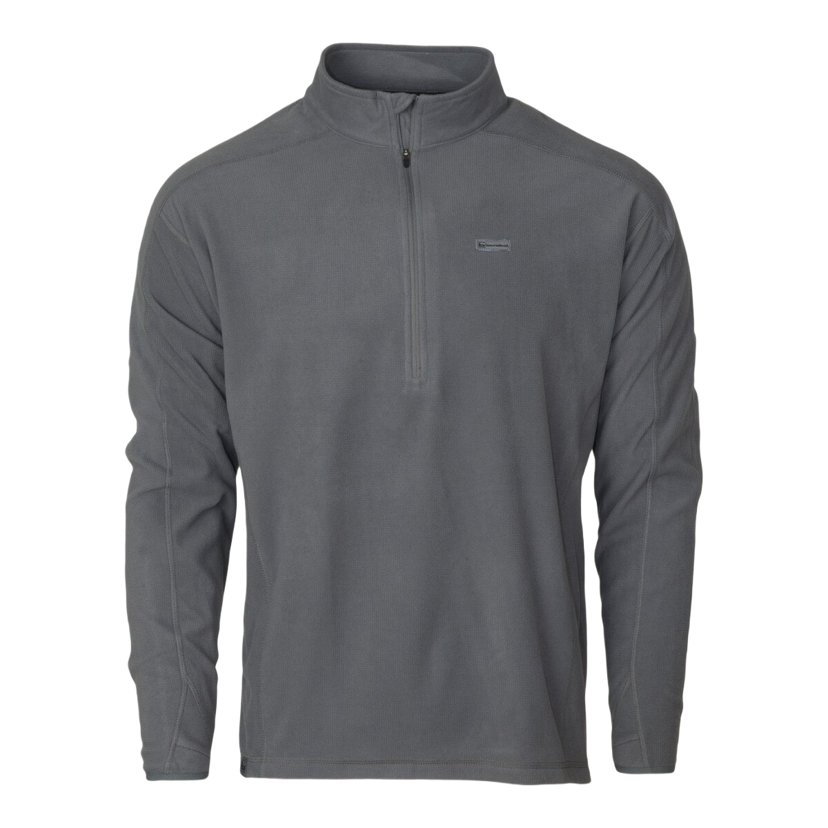 Image of Banded Waffle Fleece 1/4 Zip - Gray - M