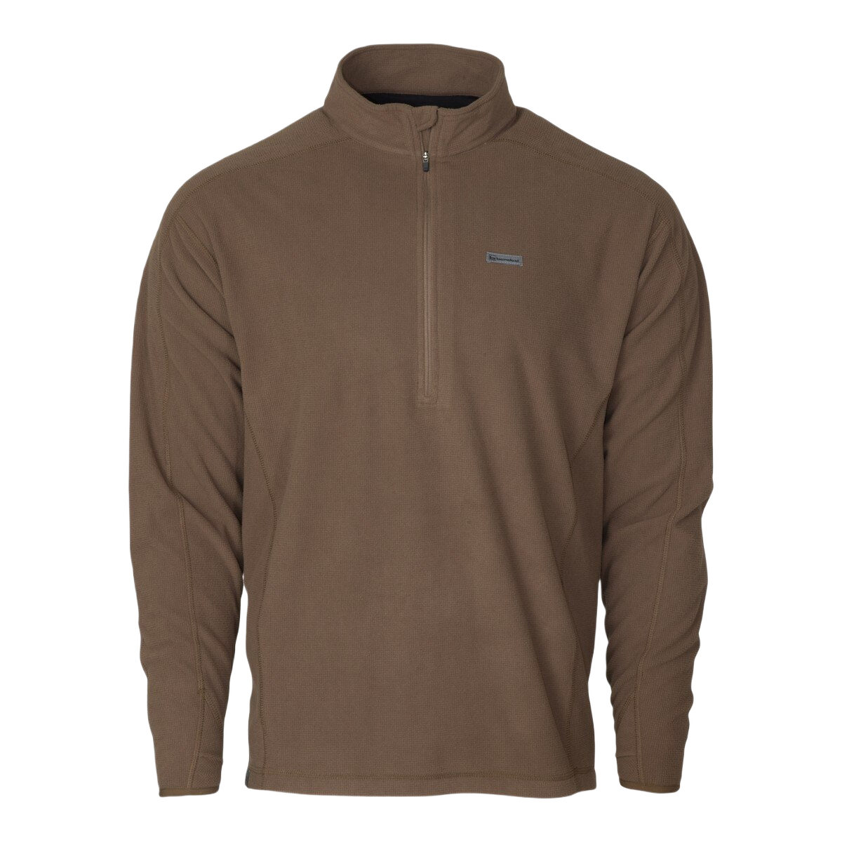 Image of Banded Waffle Fleece 1/4 Zip - Marsh Brown - M