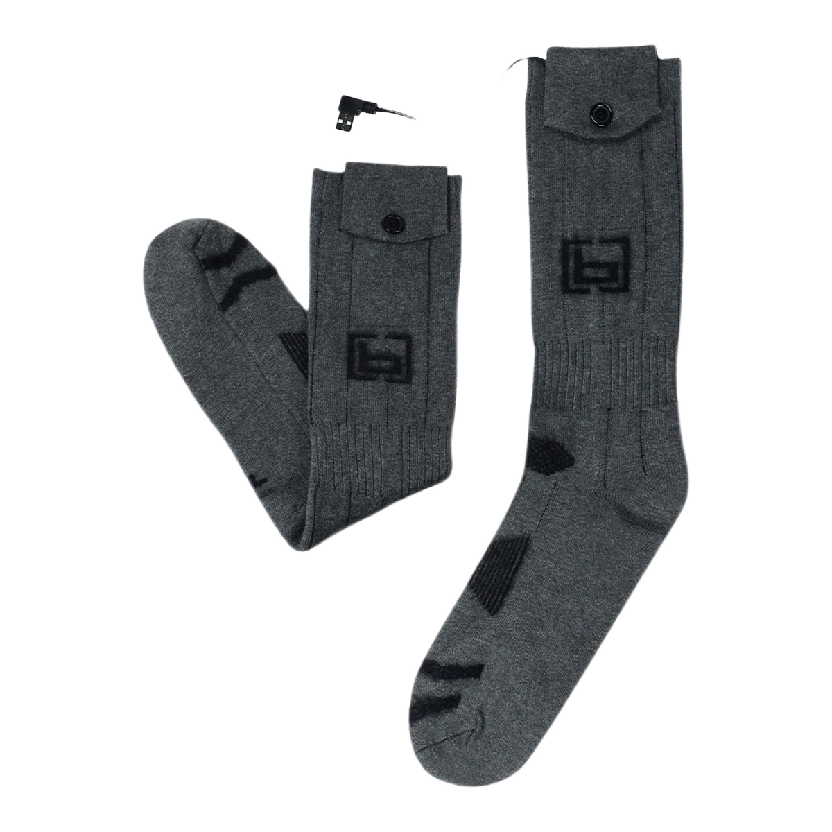 BANDED HEAT Wool Sock-Gray-Large-9-12 (B1240008-GR-L)