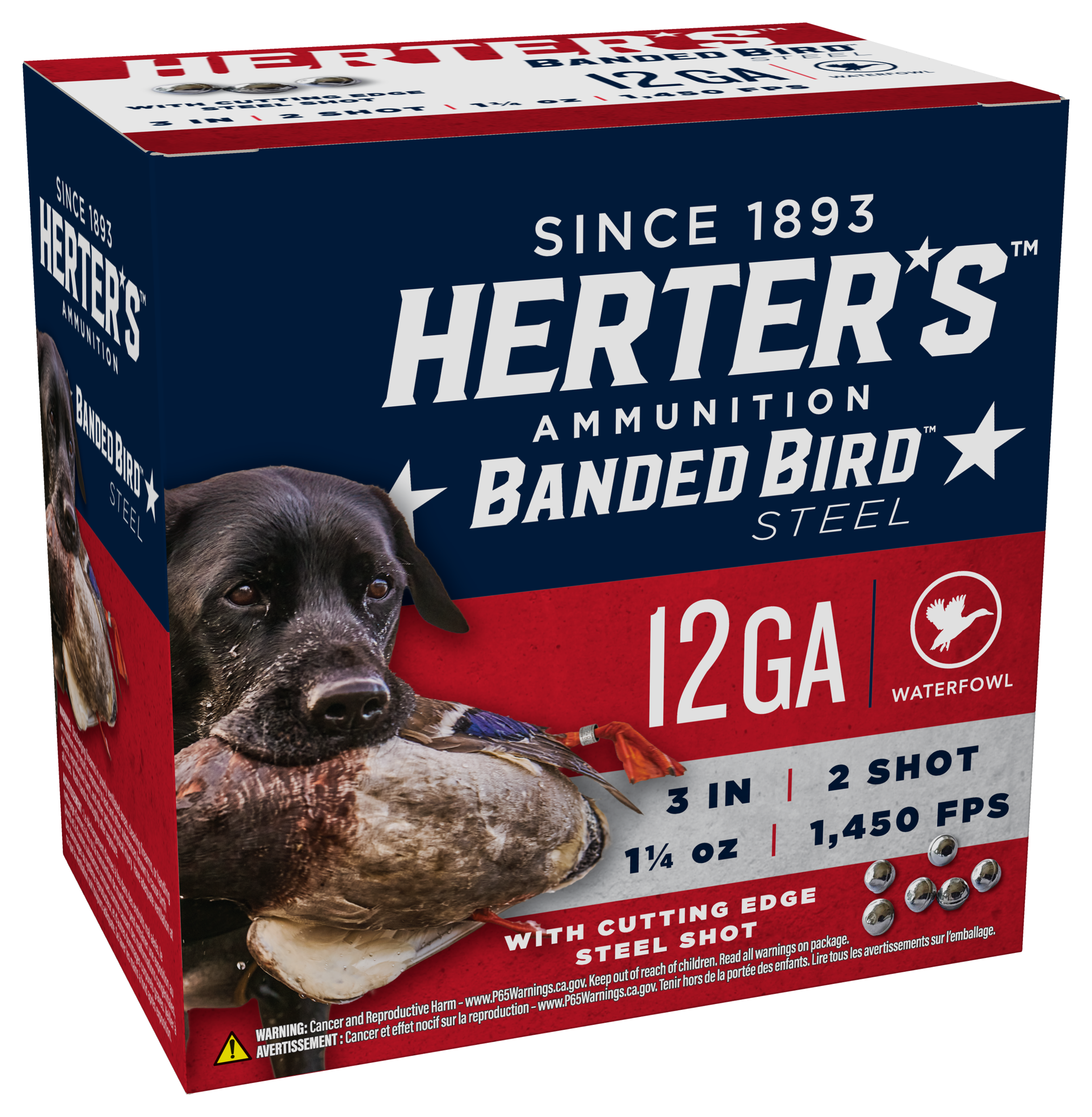Herter's Banded Bird 12-Ga. 3" 1-1/4 oz. Steel Shot Shotgun Shells - #2 - 250 Rounds - Herter's