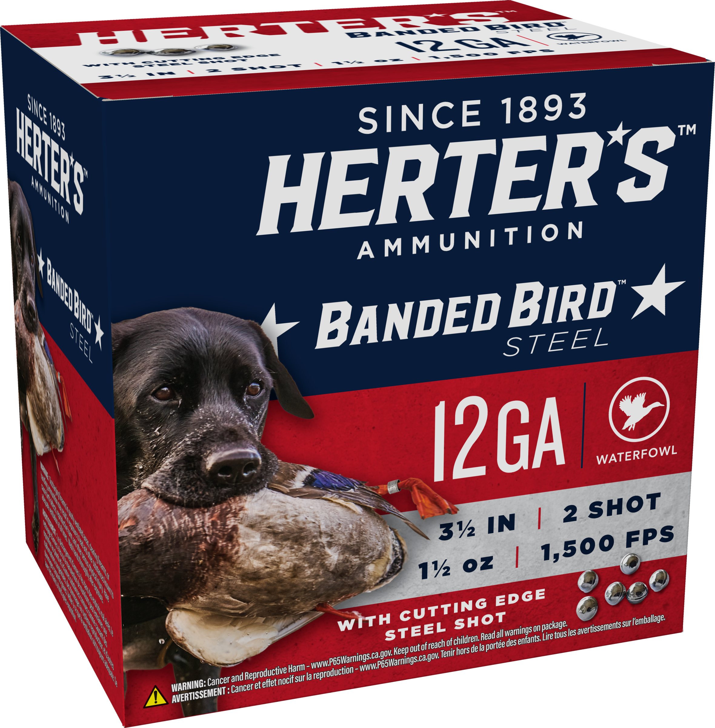 Herter's Banded Bird 12-Ga. 3-1/2" 1-1/2 oz. Steel Shot Shotgun Shells - BB - 250 Rounds - Herter's