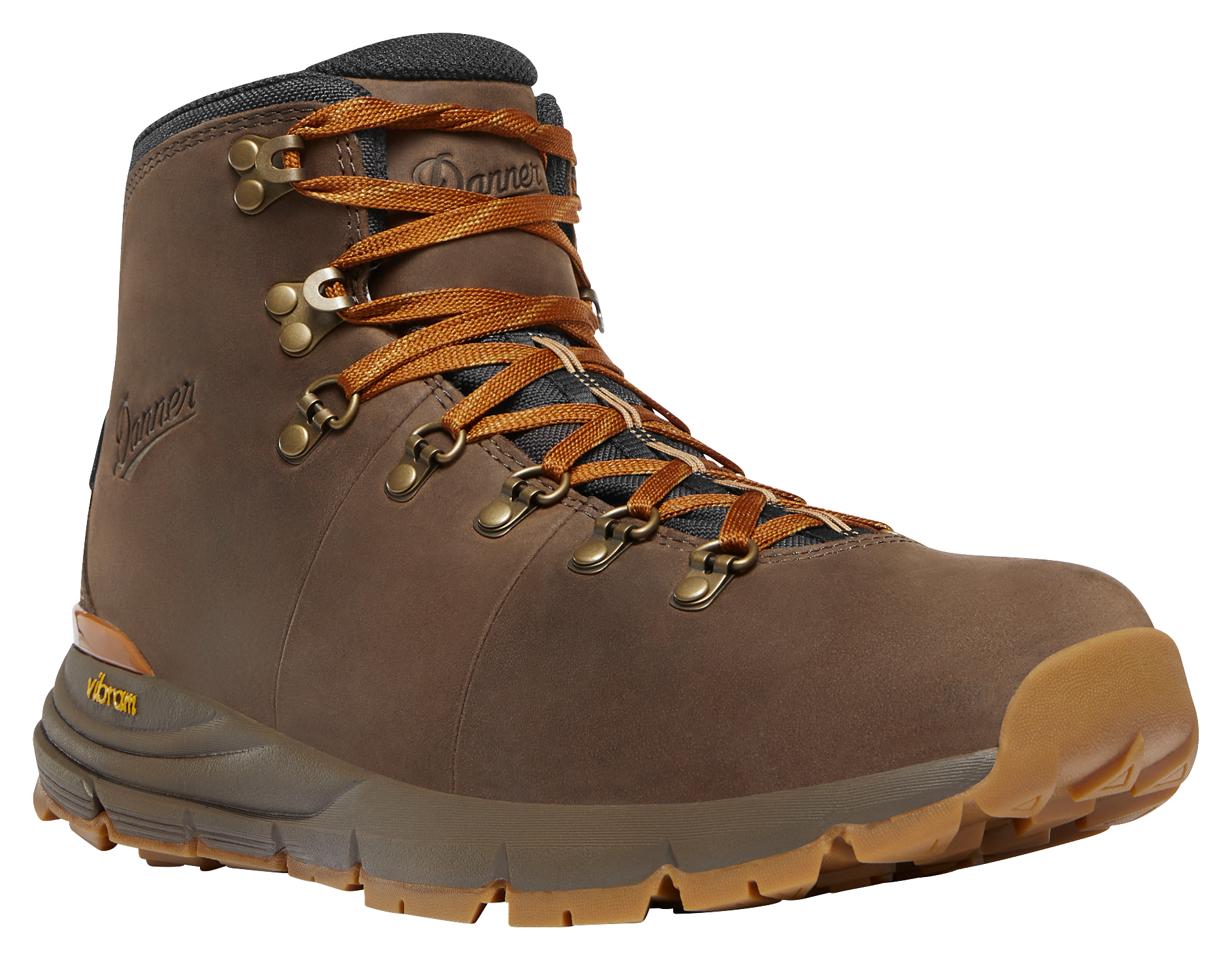 Image of Danner Mountain 600 Leaf GTX Waterproof Hiking Boots for Men - Brown/Ginger - 8.5M