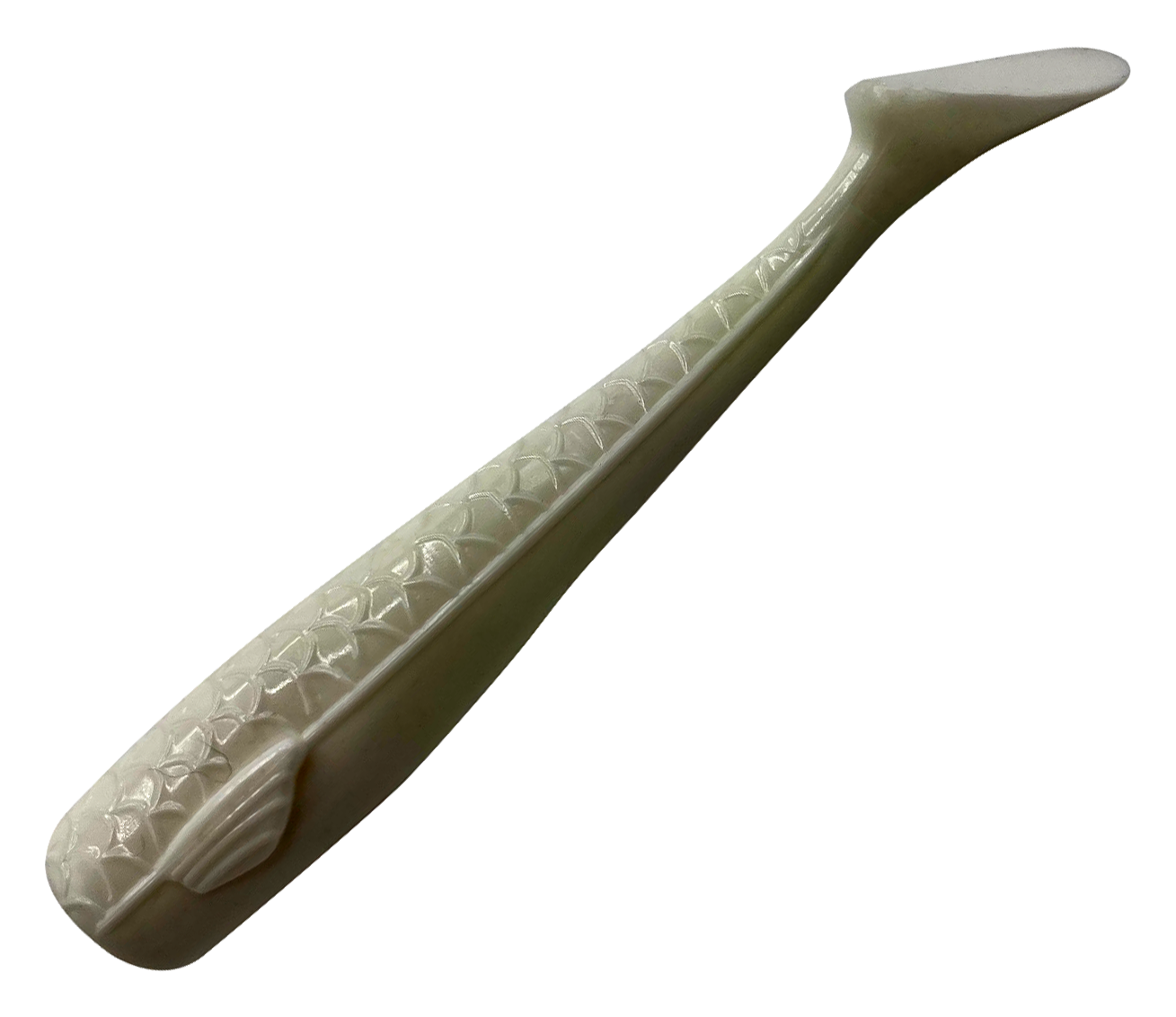 Image of "RonZ Z-Fin Paddletail - White - 6"""