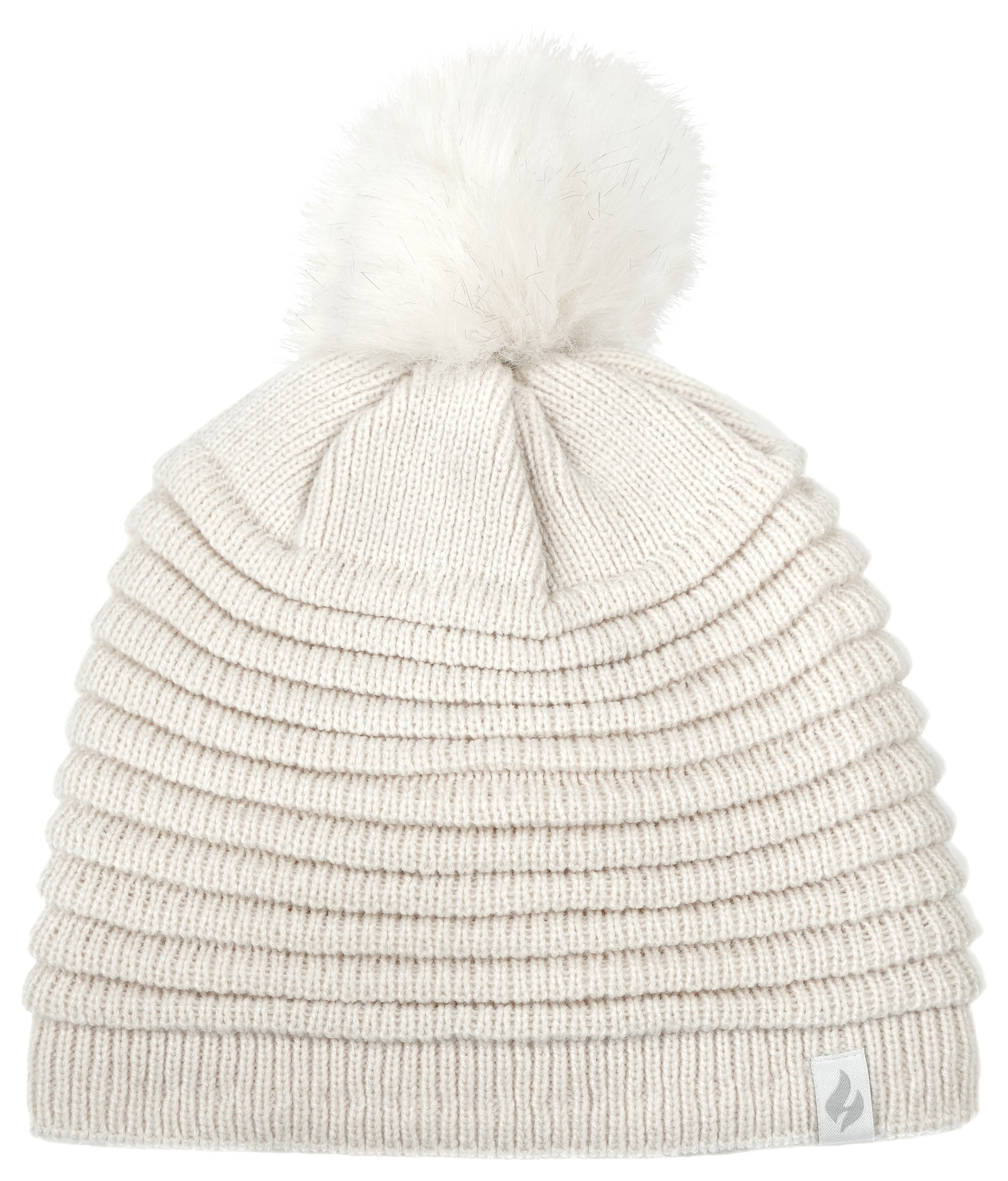 Image of Heat Holders Cannes Ribbed Pom-Pom Beanie for Ladies - Buttercream