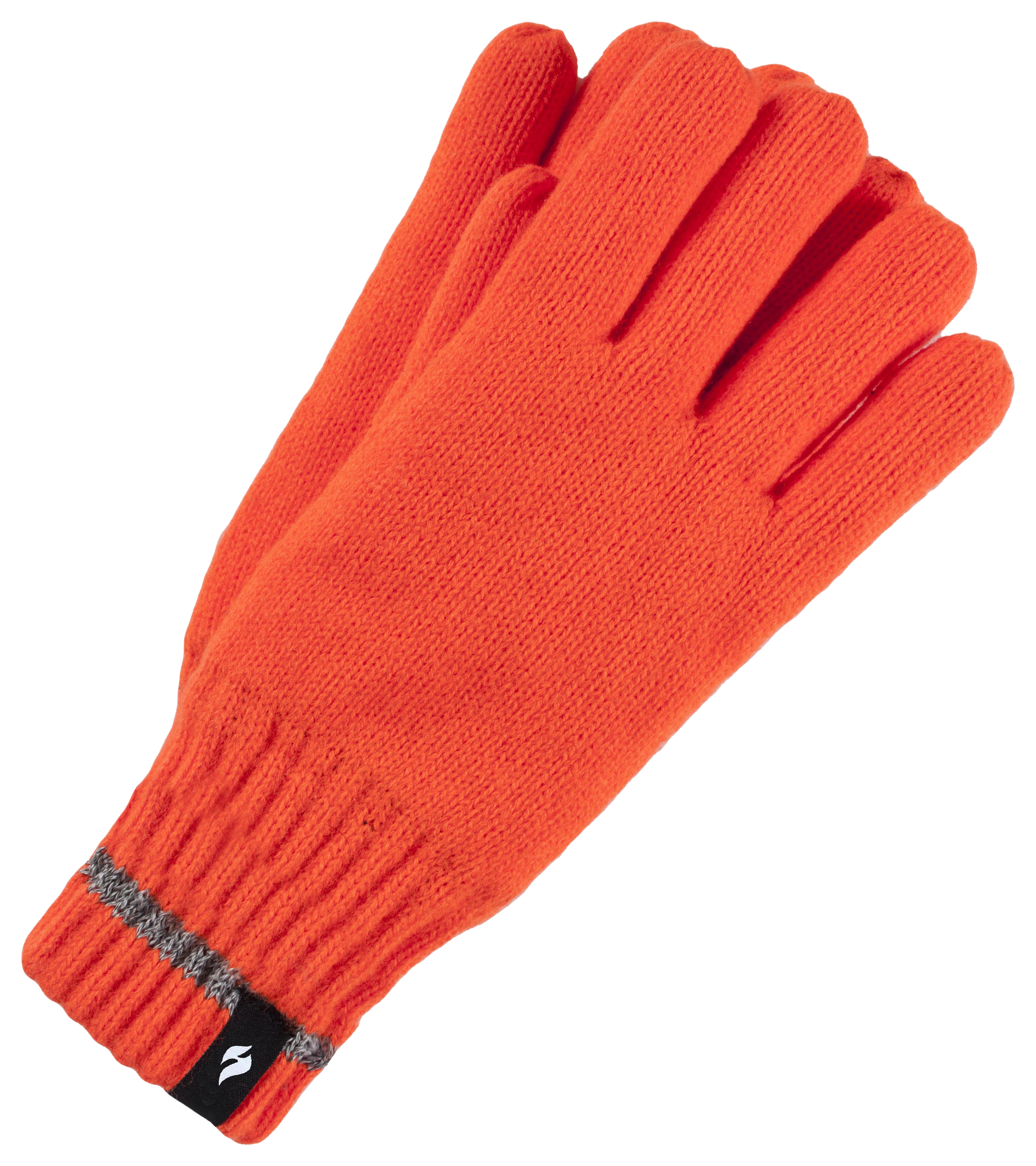 Image of Heat Holders Worxx Richard Flat Knit Gloves with Grips for Men - Bright Orange - M/L