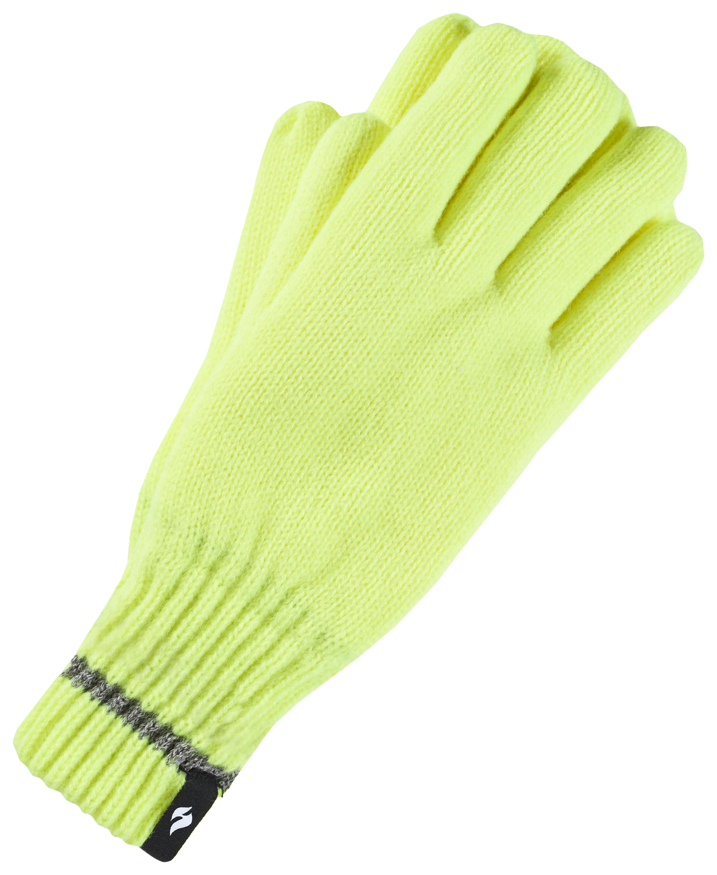 Image of Heat Holders Worxx Richard Flat Knit Gloves with Grips for Men - Bright Yellow - M/L