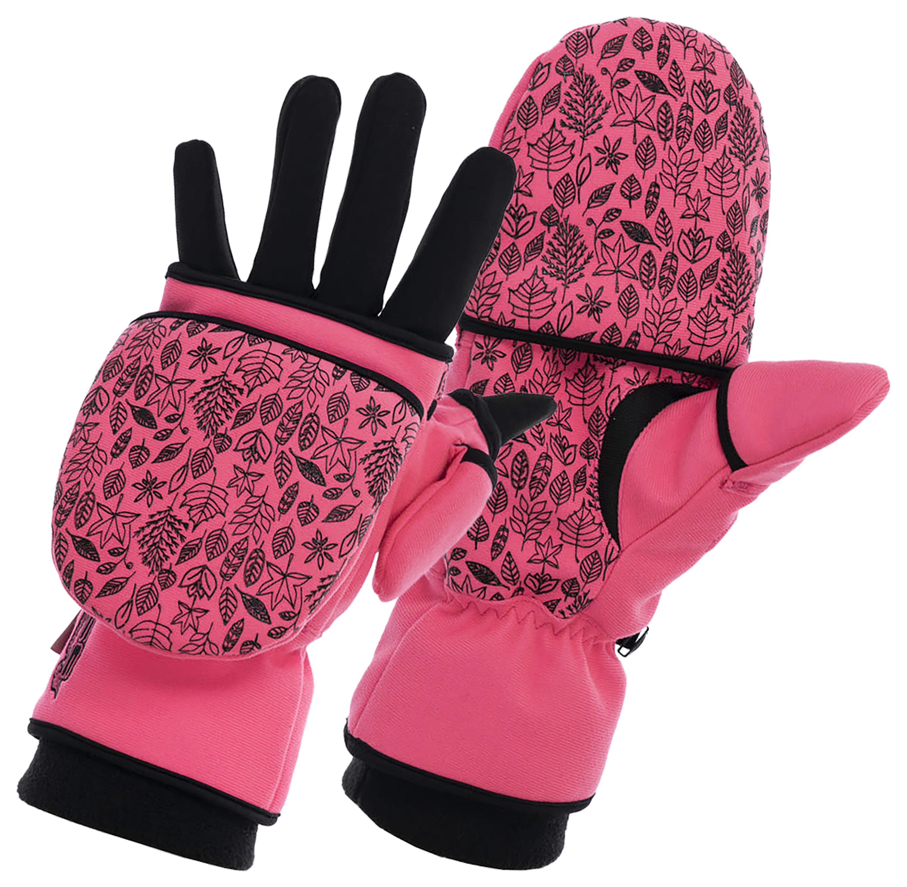 DOING SOMETHING GREAT Flip Top 4.0 Mitten with Glove Liner, Color: Blaze Pink, Size: XL (518135)