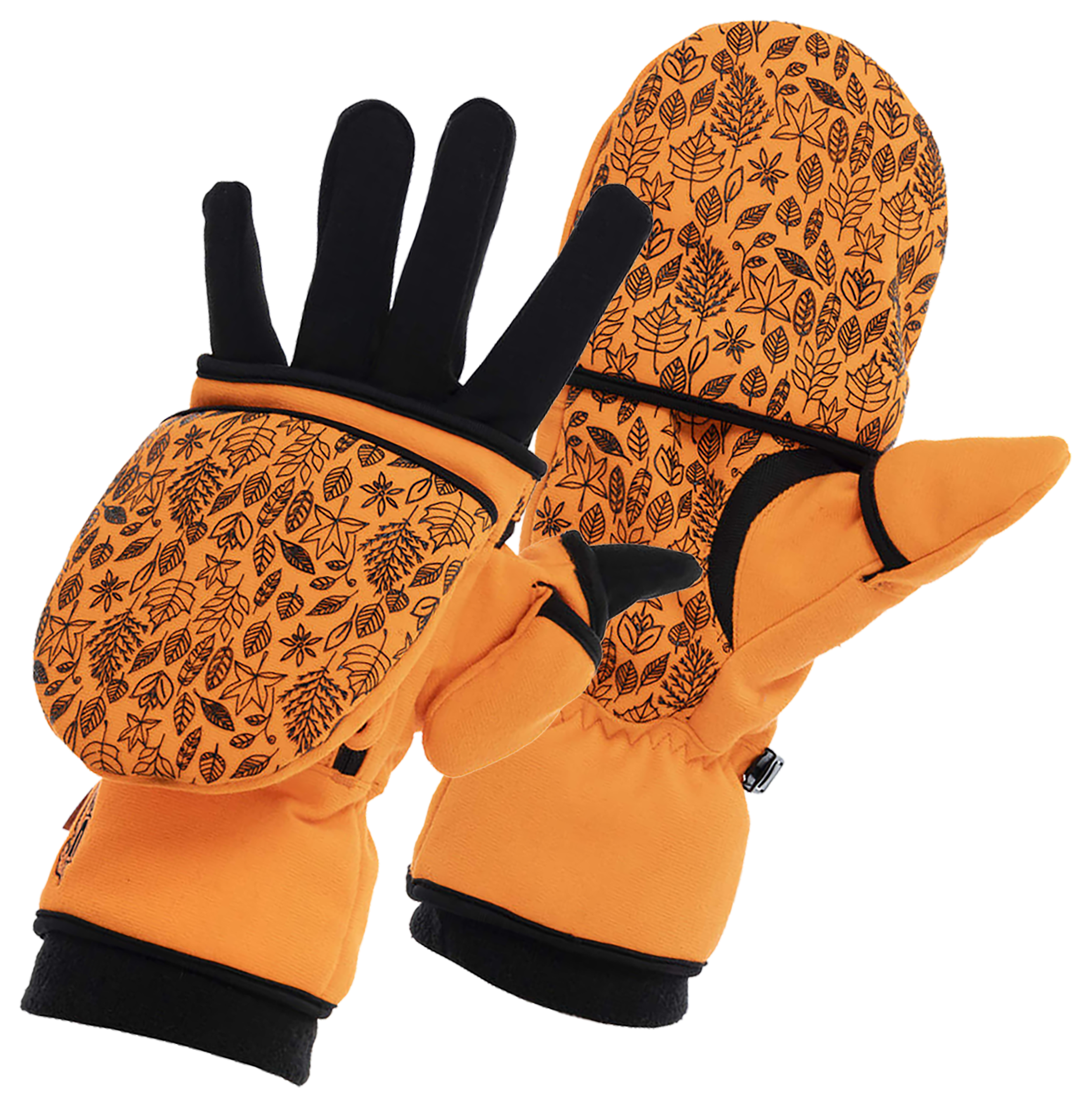 Image of DSG Outerwear Flip-Top 4.0 Mittens with Liner Gloves for Ladies - Blaze Orange - XS