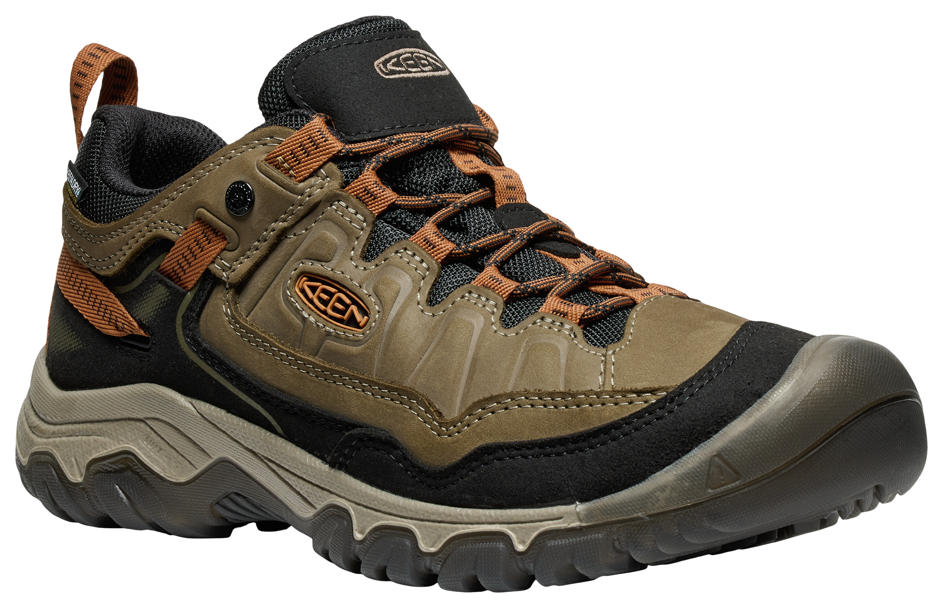 Image of KEEN Targhee IV Waterproof Hiking Shoes for Men - Sea Turtle/Roasted Pecan - 9.5M