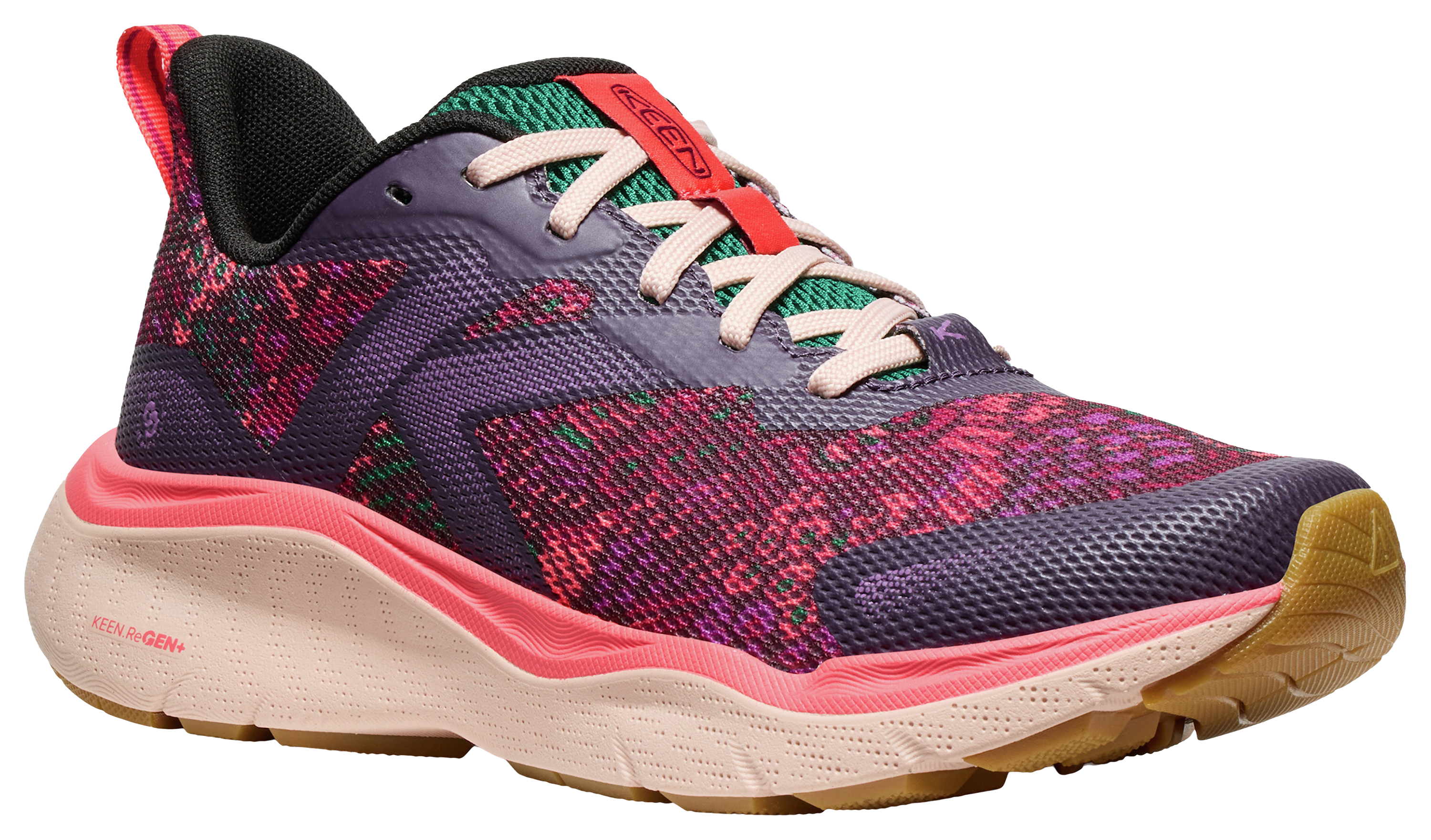 Image of KEEN Leiki Speed Hiking Shoes for Ladies - Plum Perfect/Floral - 8.5M