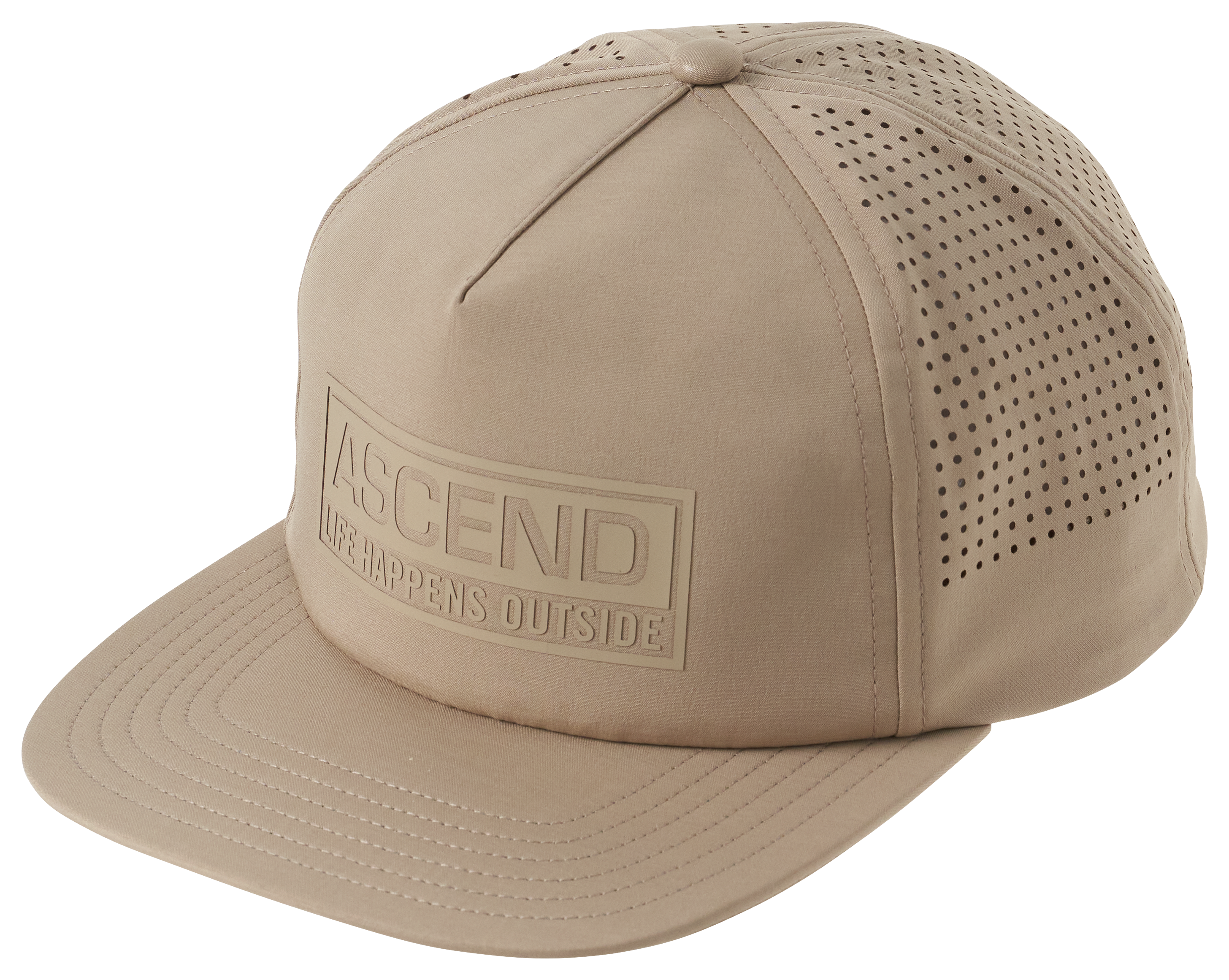 Image of Ascend Flat Bill Mesh-Back Cap - Khaki