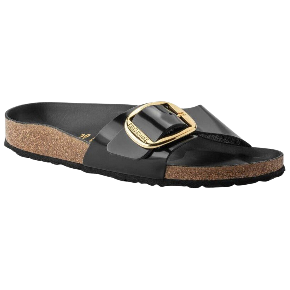 Image of Birkenstock Madrid Big Buckle High Shine Leather - Black - 37