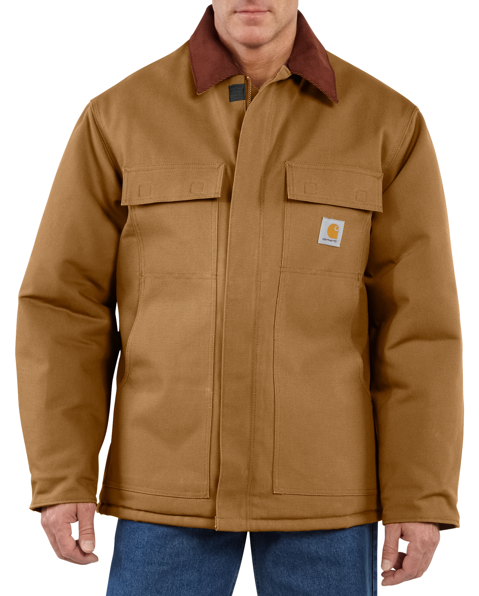 Carhartt Duck Traditional Arctic Quilt-Lined Jacket for Men - Carhartt Brow