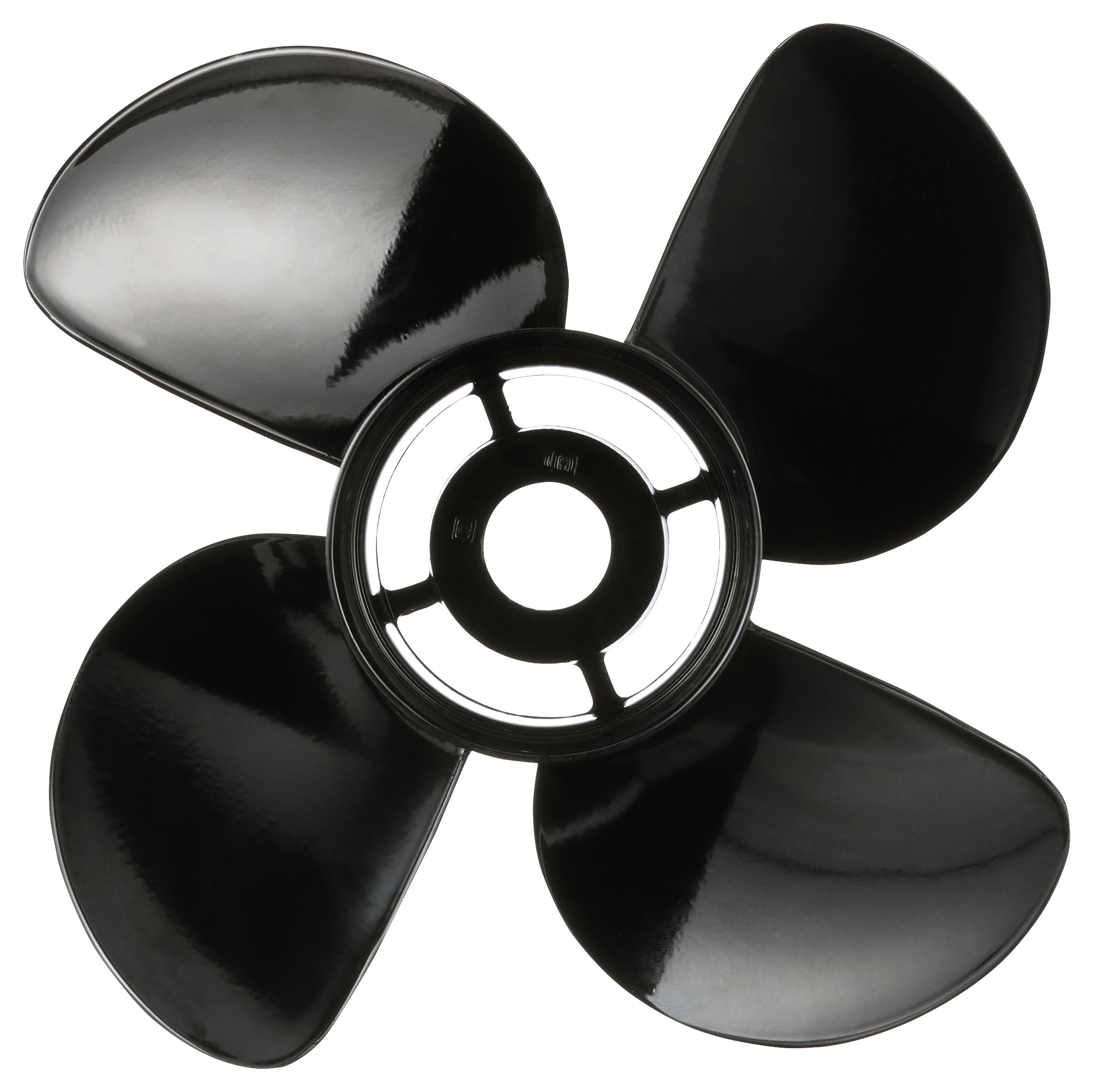 Image of "Quicksilver Nemesis 4-Blade Aluminum Propeller - 13.8"" x 10"""