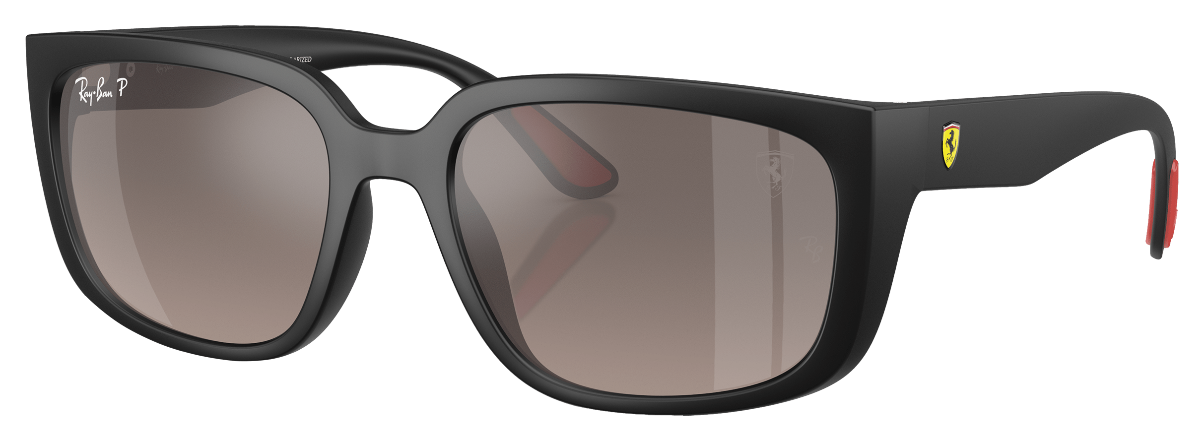 Image of Ray-Ban RB4443M Scuderia Ferrari Collection Chromance Mirror Polarized Sunglasses