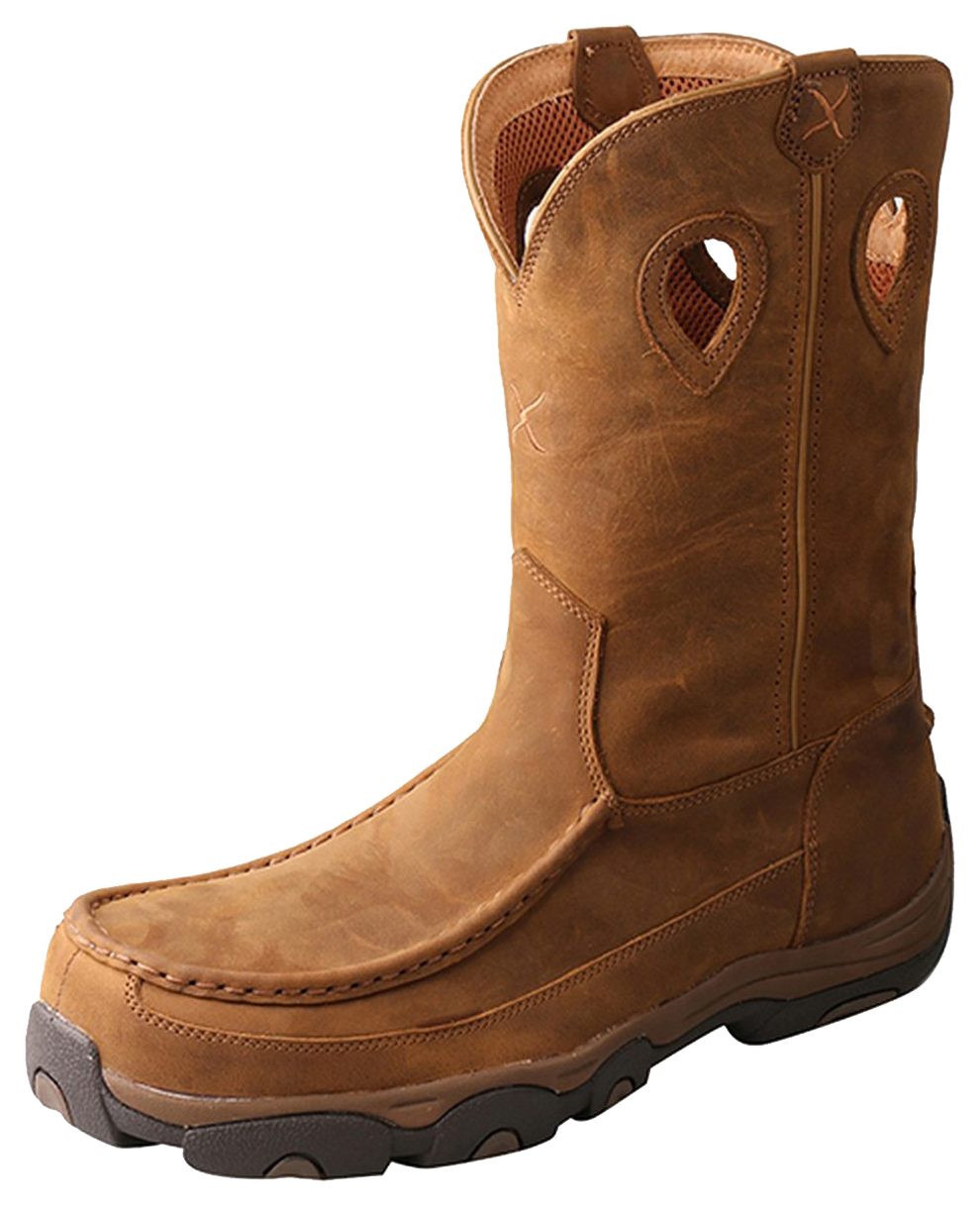 Image of Twisted X Hiker Boots in Distressed Saddle/Saddle for Men