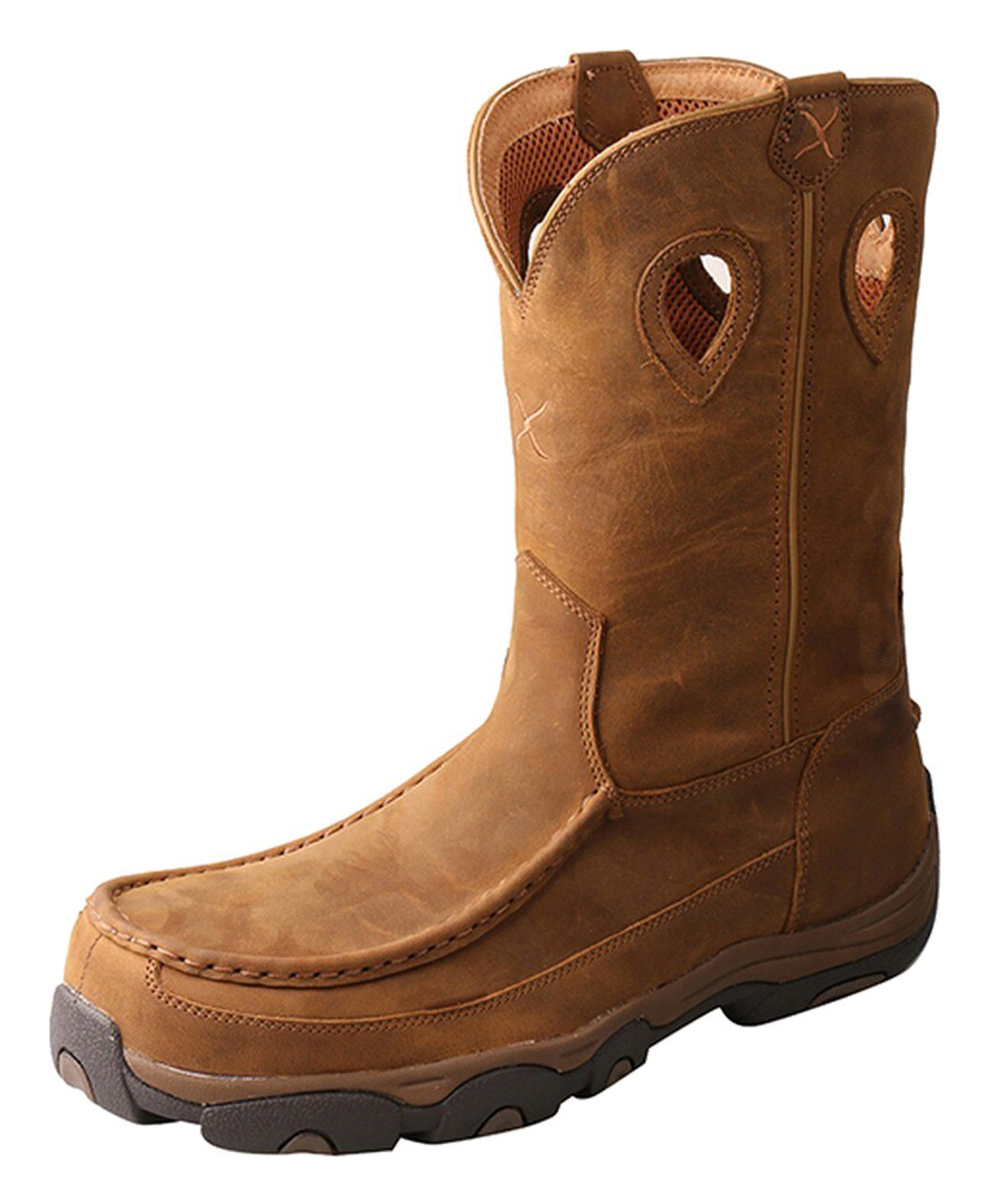 Image of Twisted X Mens Hiker Boot in Distressed Saddle-Saddle