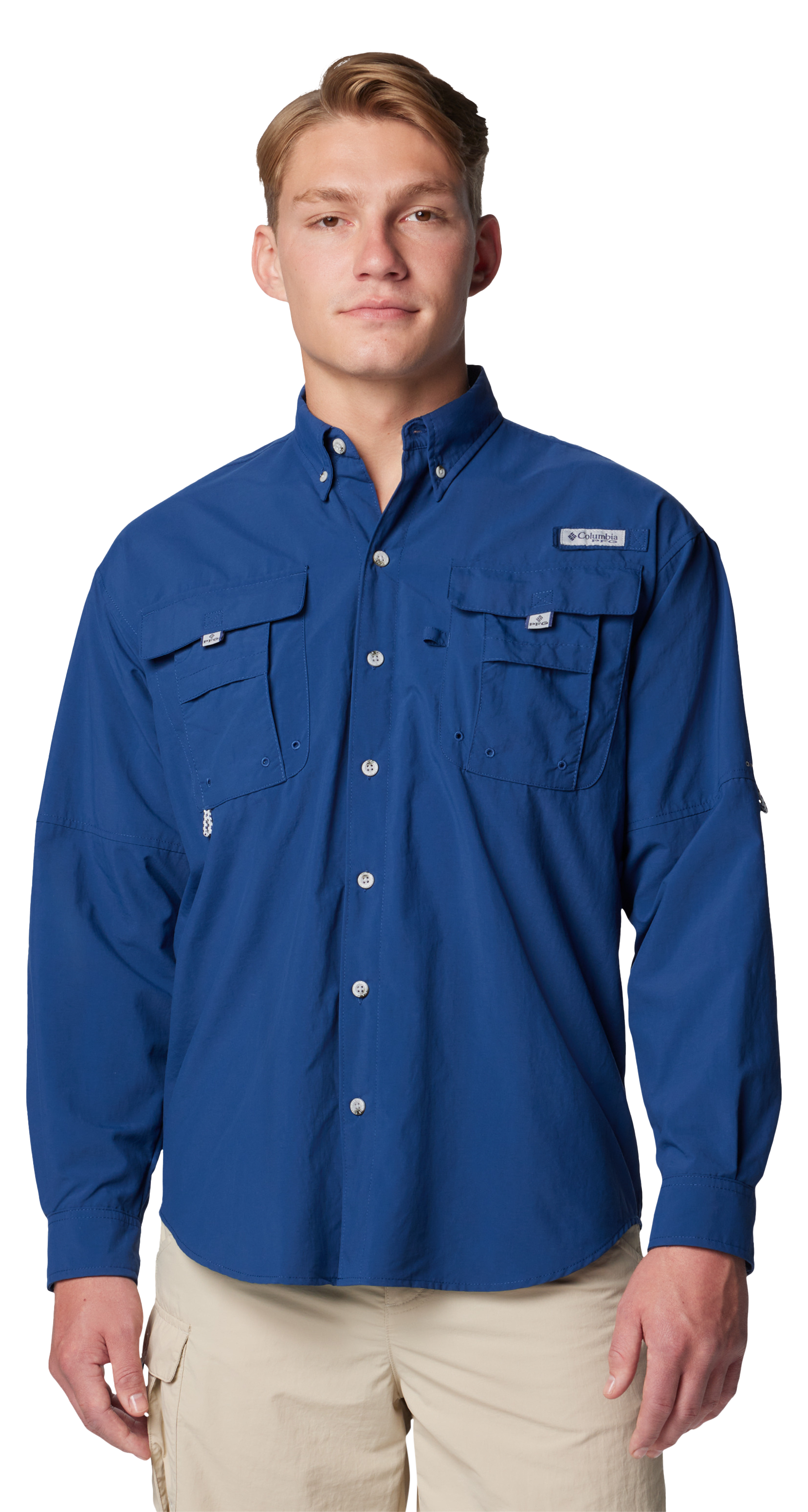 Image of Columbia PFG Bahama II Button-Up Long-Sleeve Fishing Shirt - Carbon - XS