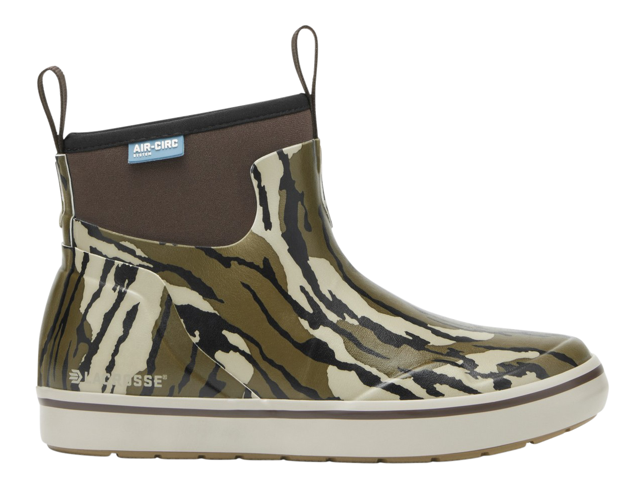 Image of "LaCrosse Alpha 6"" Deck Boots for Women - Mossy Oak Bottomland - 6.5M"