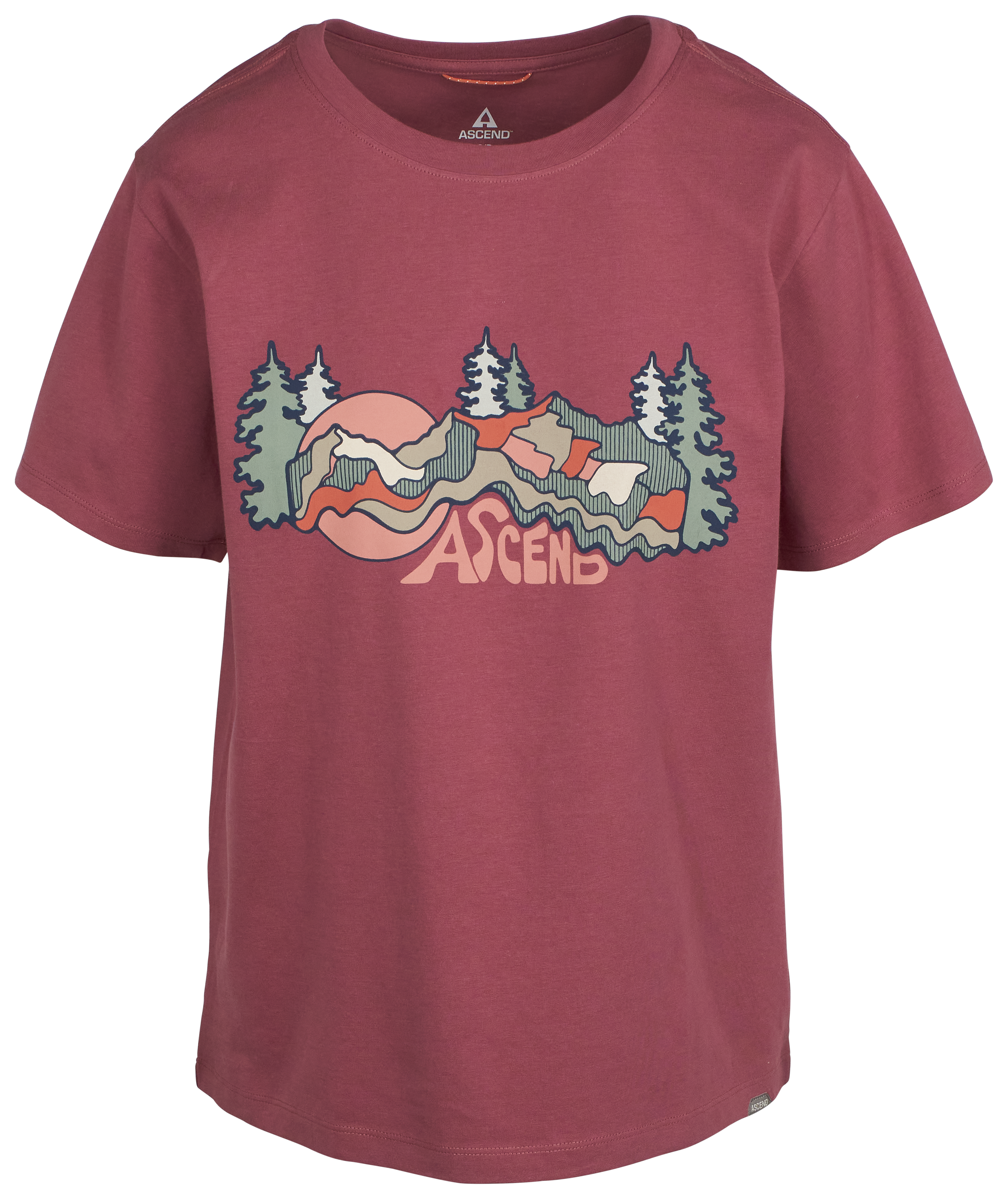 Ascend Organic Mountains Graphic Short-Sleeve T-Shirt for Ladies                                                                