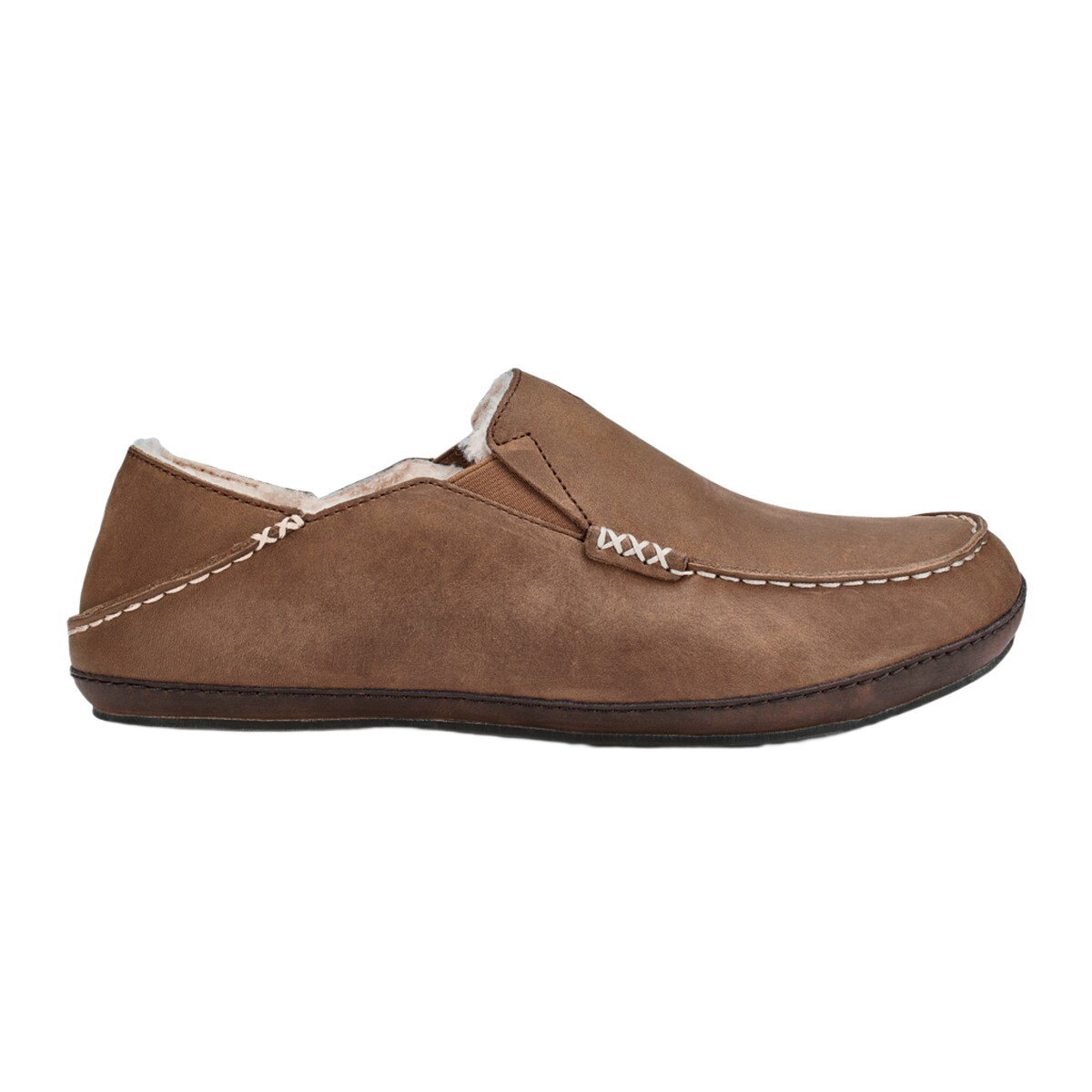 Image of Olukia Moloa Slipper Shoes - Toffee/Dark Wood