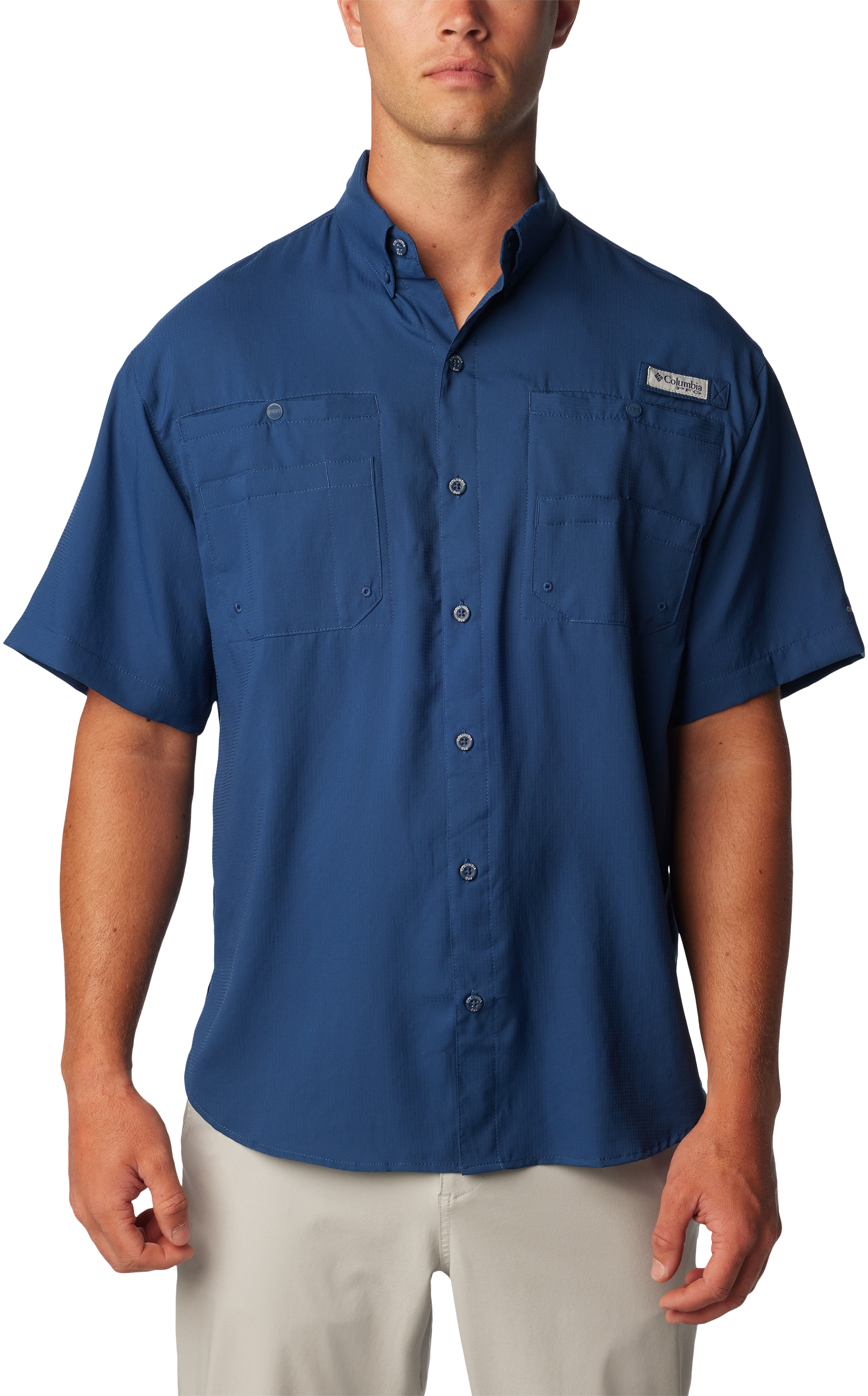 Image of Columbia PFG Tamiami II Short-Sleeve Shirt for Men - Carbon - S