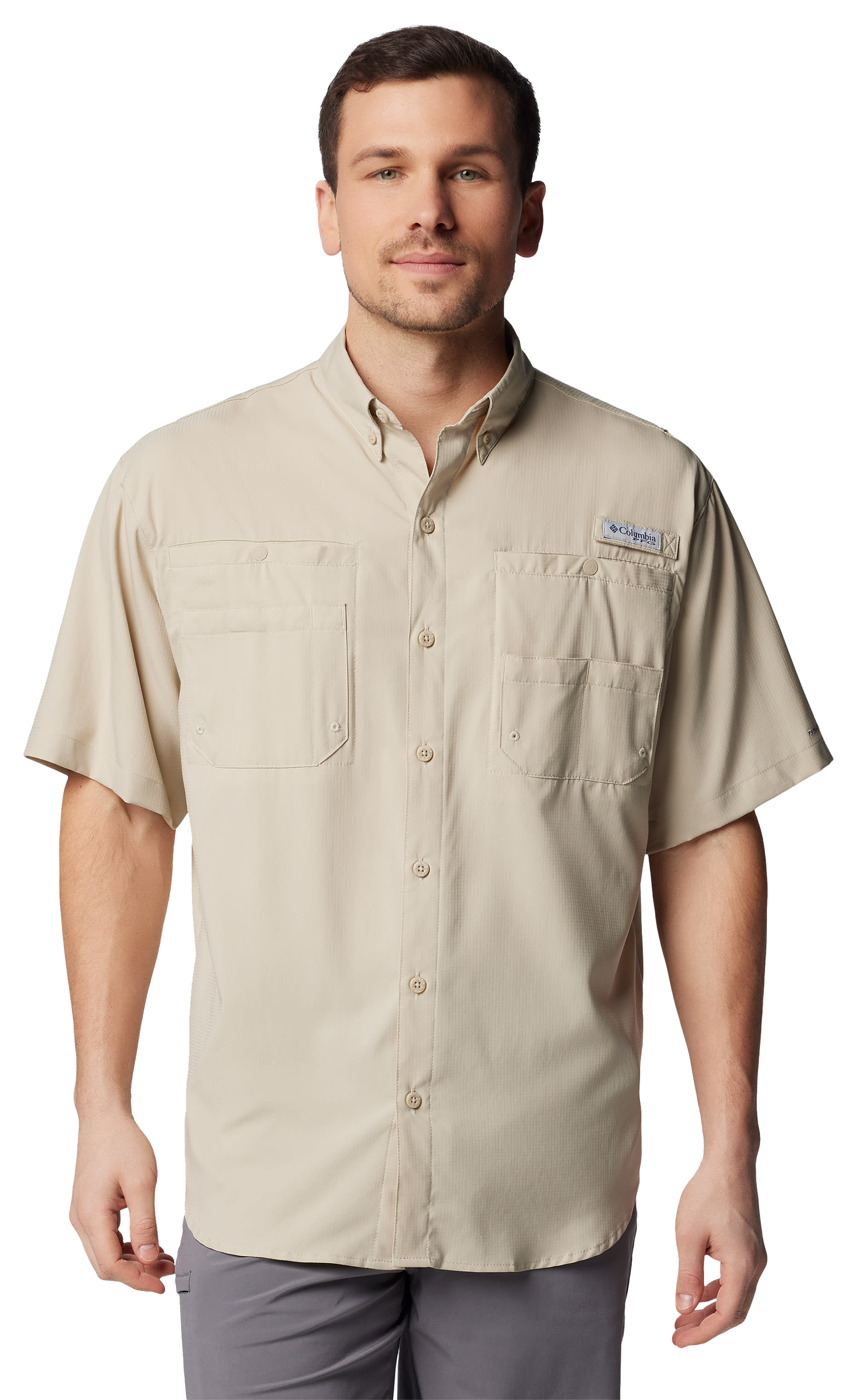 Image of Columbia Tamiami II Short-Sleeve Button-Down Shirt - Fossil