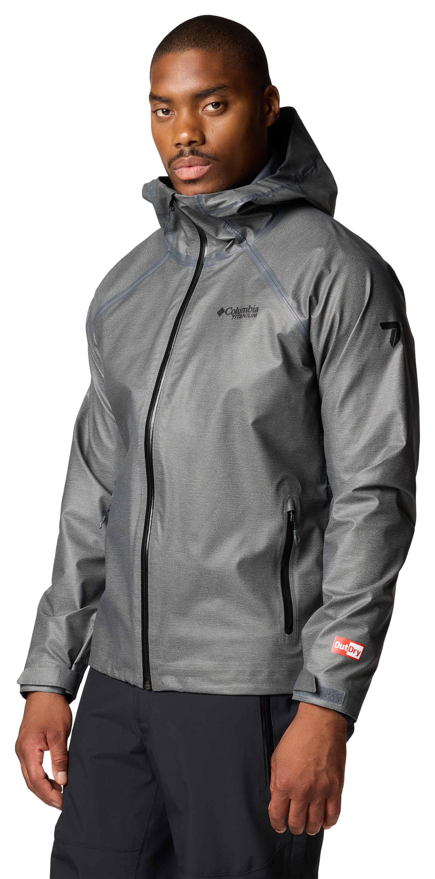 Image of Columbia OutDry Extreme Reign Jacket for Men - Charcoal Heather - S