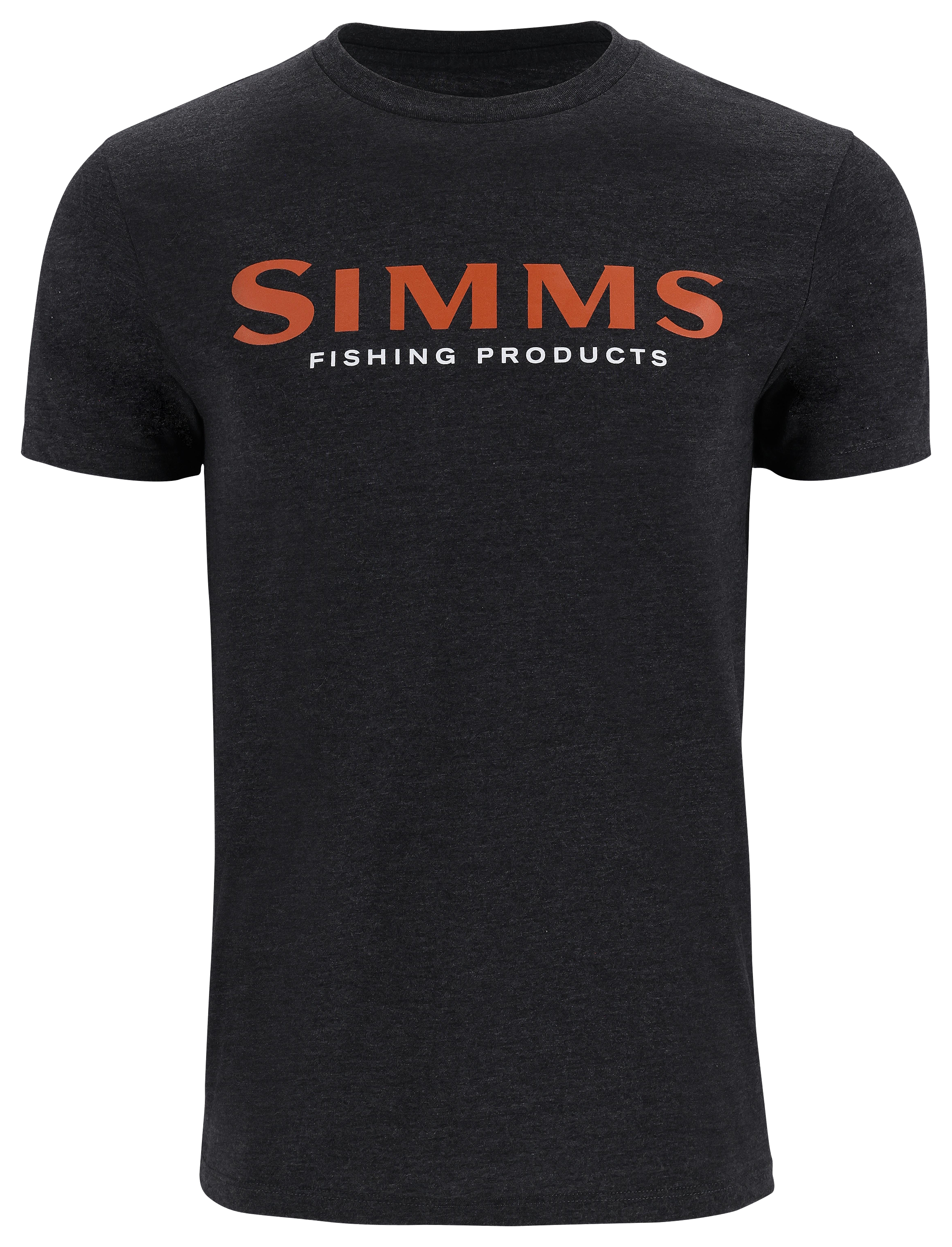 Image of Simms Logo Short-Sleeve T-Shirt for Men - Dark Gunmetal Heather - 2XL