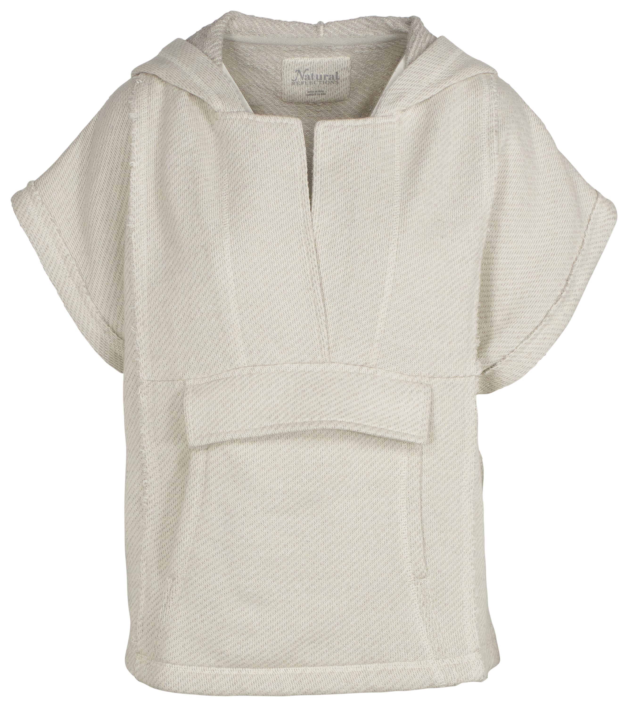 Image of Natural Reflections Breeze Knit Short-Sleeve Hoodie - Blanc De Blanc