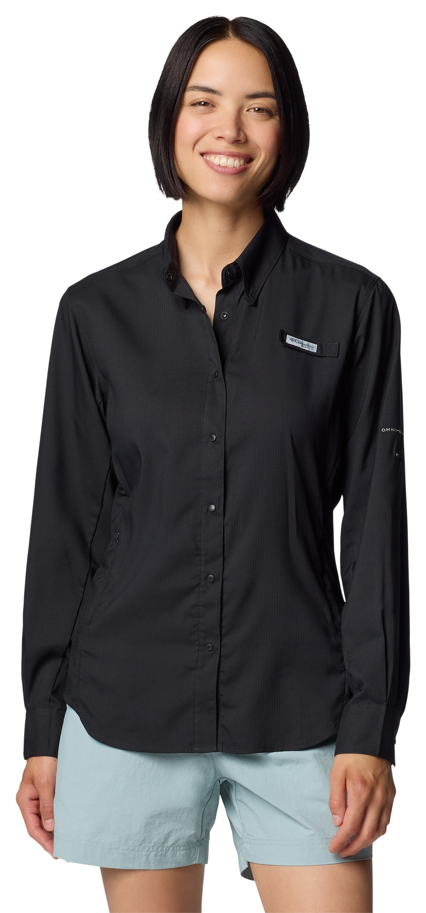 Image of Columbia PFG Tamiami II Long-Sleeve Shirt - Black - XXL