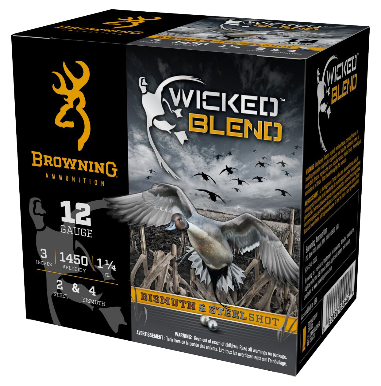 Image of "Browning Wicked Blend 12 Ga 3"" 1 1/4 Oz Box 25 Rd - 2+4"