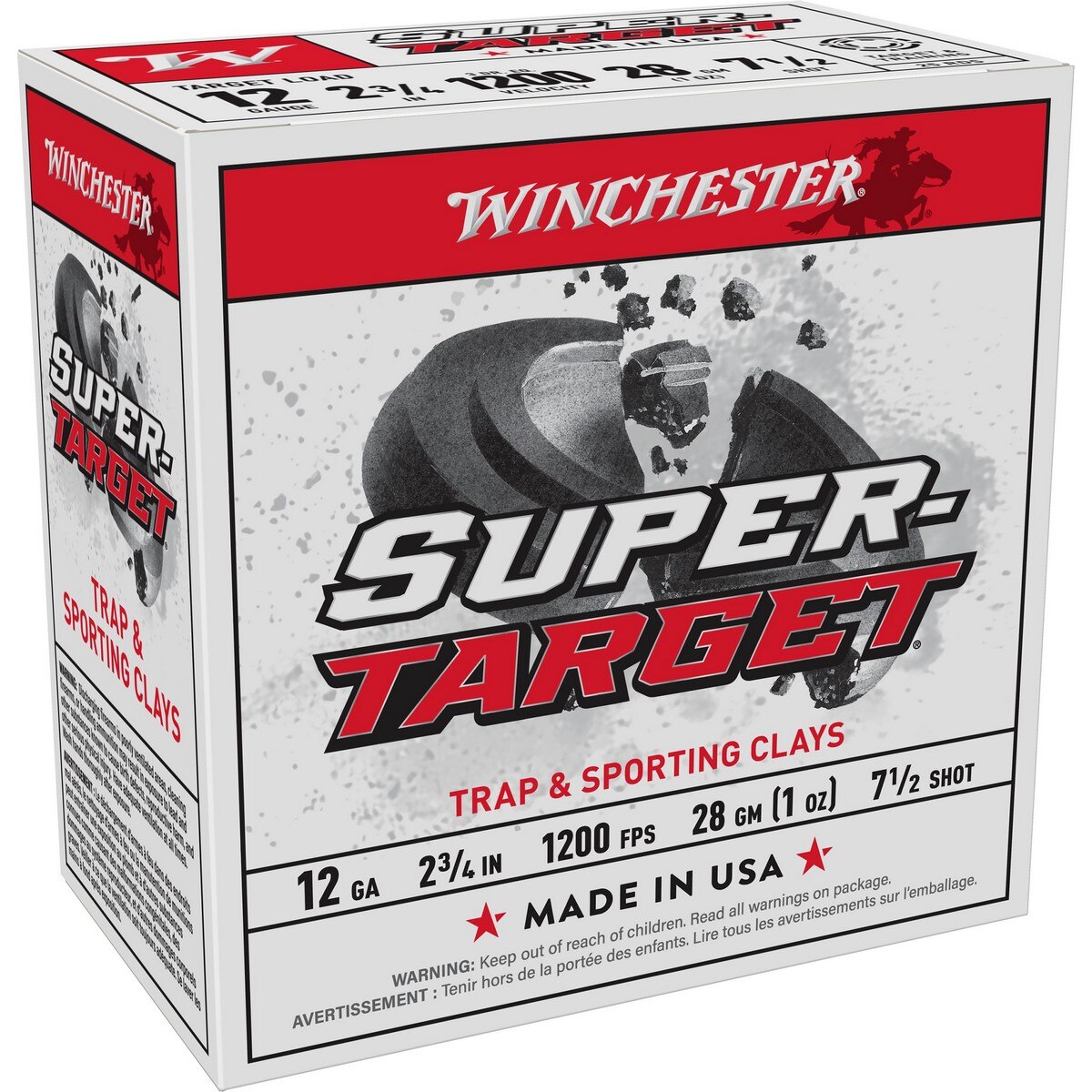 Image of "Winchester Super Target 12-Ga. 2-3/4"" 1 oz. 1200 fps Shotshells - #7.5 - 25 Rounds"