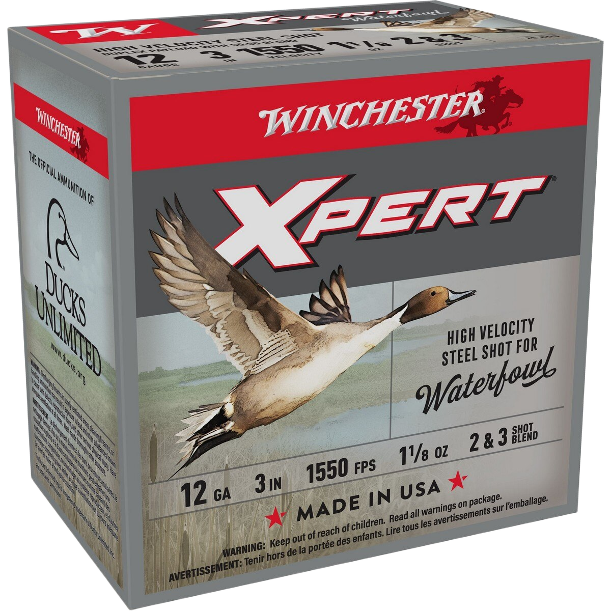 Winchester Xpert HV 12-Ga. 3″ 1-1/8 oz Shotshells - #2+3 Shot - 250 Rounds - Winchester