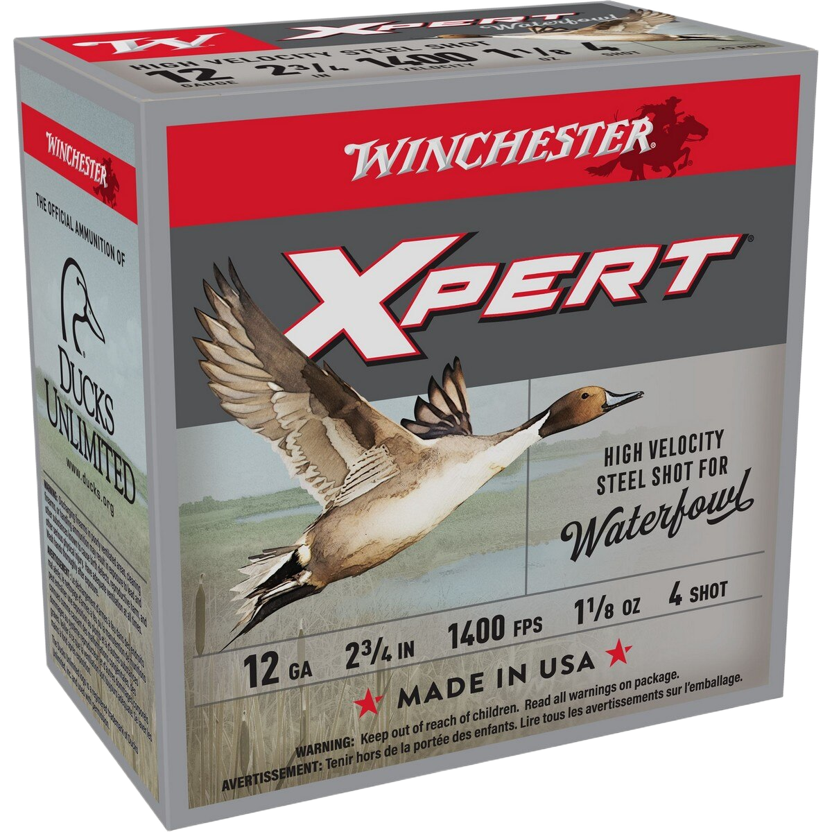 Winchester Xpert HV 12-Ga. 2-3/4" 1-1/8 oz. Shotshells - 4 - 250 Rounds - Winchester