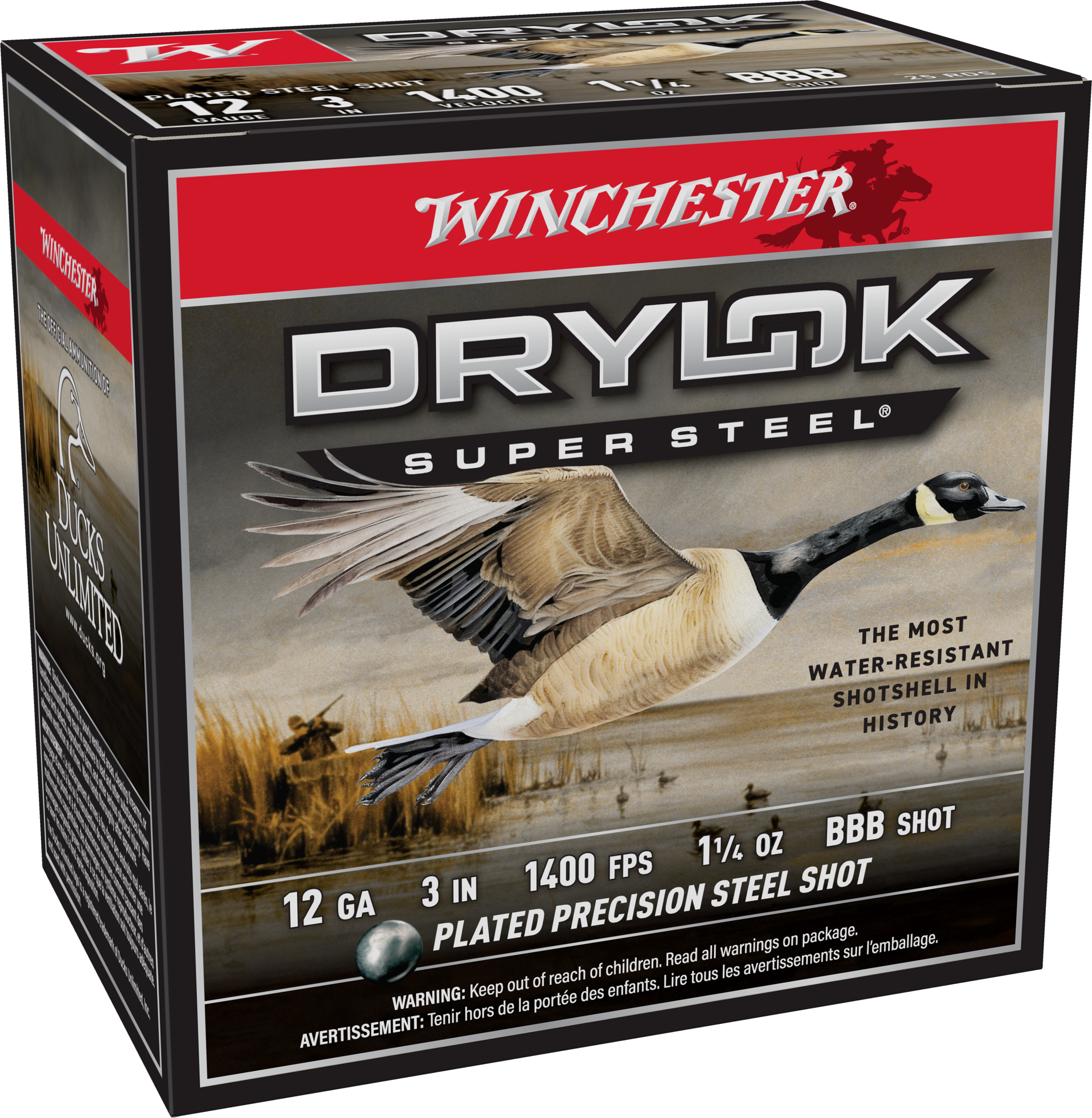 Winchester Drylok Super Steel 12-Ga. 3" 1-1/4 oz. Waterfowl Shotshells - BBB - 1400 - 250 Rounds - Winchester