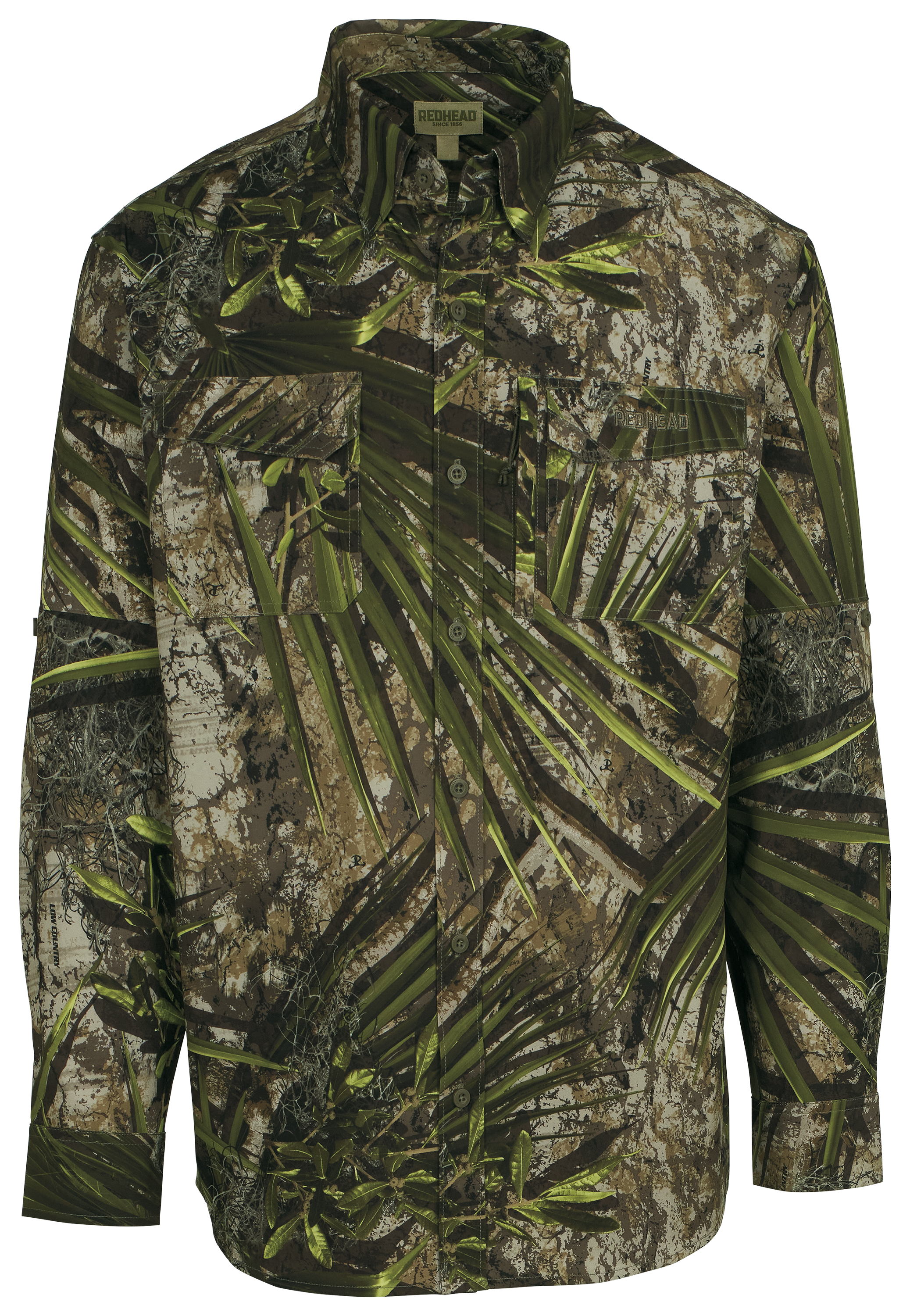 Image of RedHead Tec-Lite Woven Long-Sleeve Button-Down Shirt with Insect Shield for Men - TrueTimber Low Country