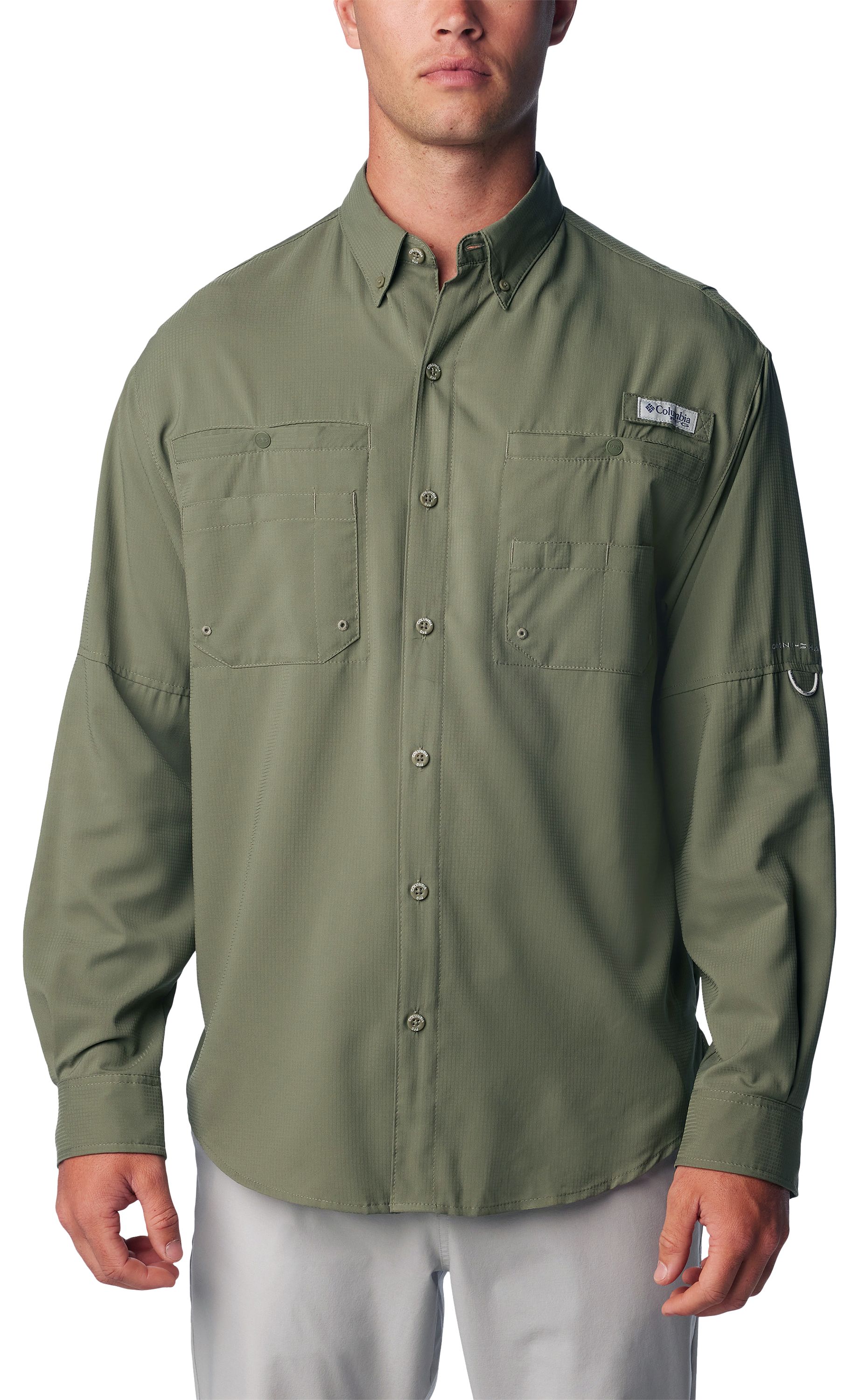 Image of Columbia Tamiami II Long-Sleeve Button-Down Fishing Shirt for Men - Cypress - XLT